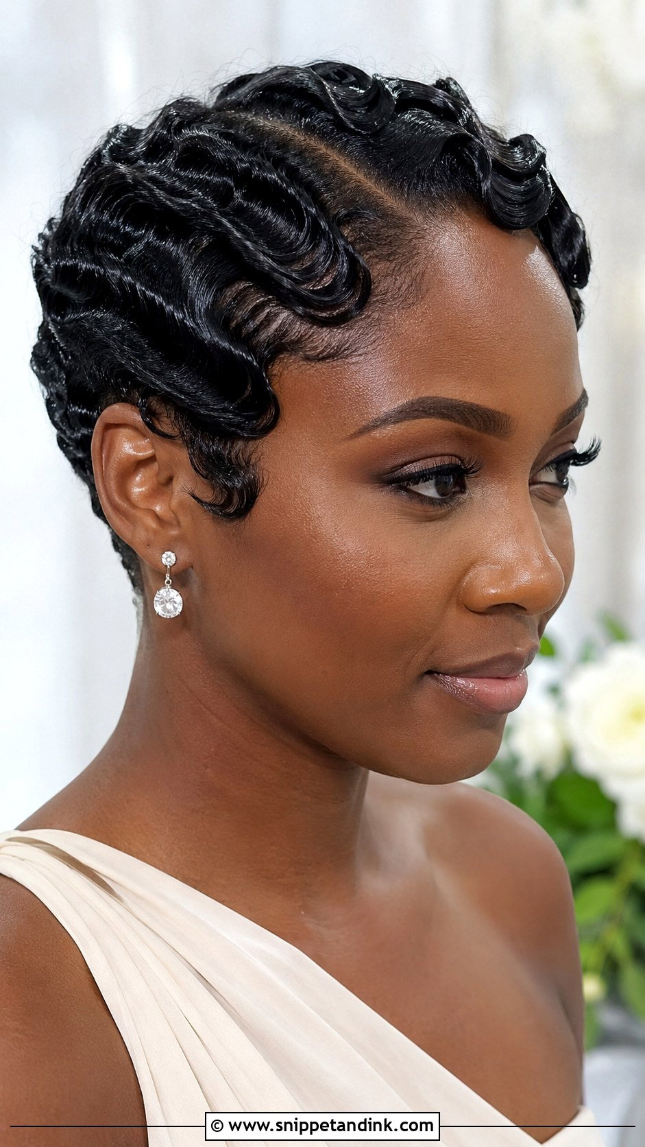 Short Finger Waves For Bridesmaid - Snippet and Ink - 20 Short Hair for Wedding Bridesmaid Ideas