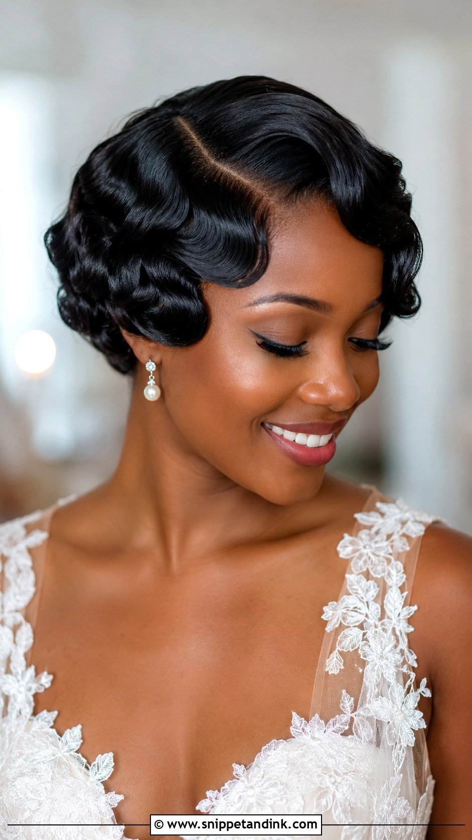 Short Finger Waves Wedding Hair - Snippet and Ink - 15 Hairstyles for Short Hair for a Wedding