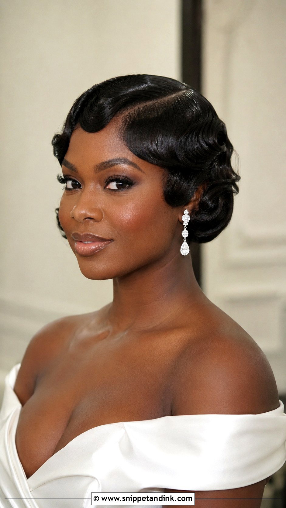 Short Finger Waves Wedding Hairstyle - Snippet and Ink - 20 Elegant Short Hairstyles for Wedding