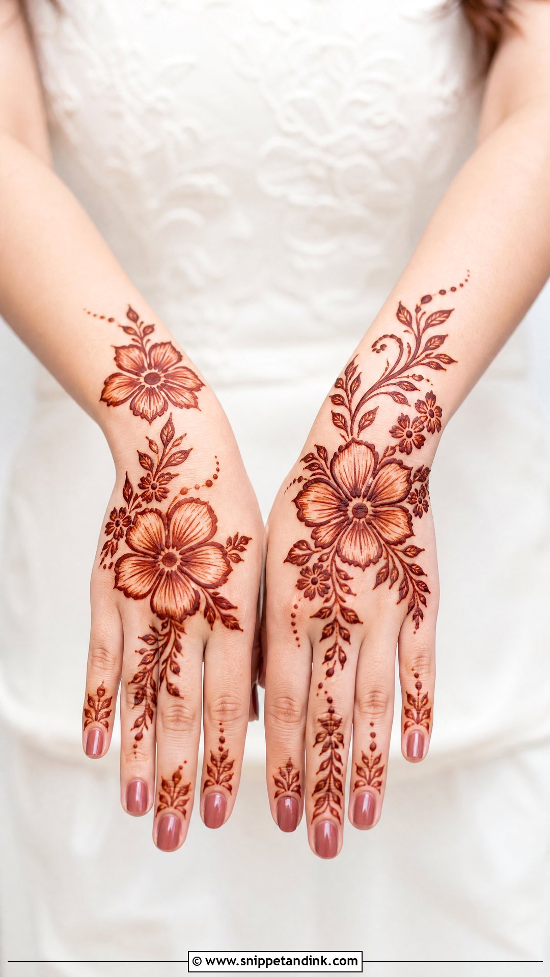 Short Floral Mehndi Design - Snippet and Ink - 35 Short Mehndi Design Ideas