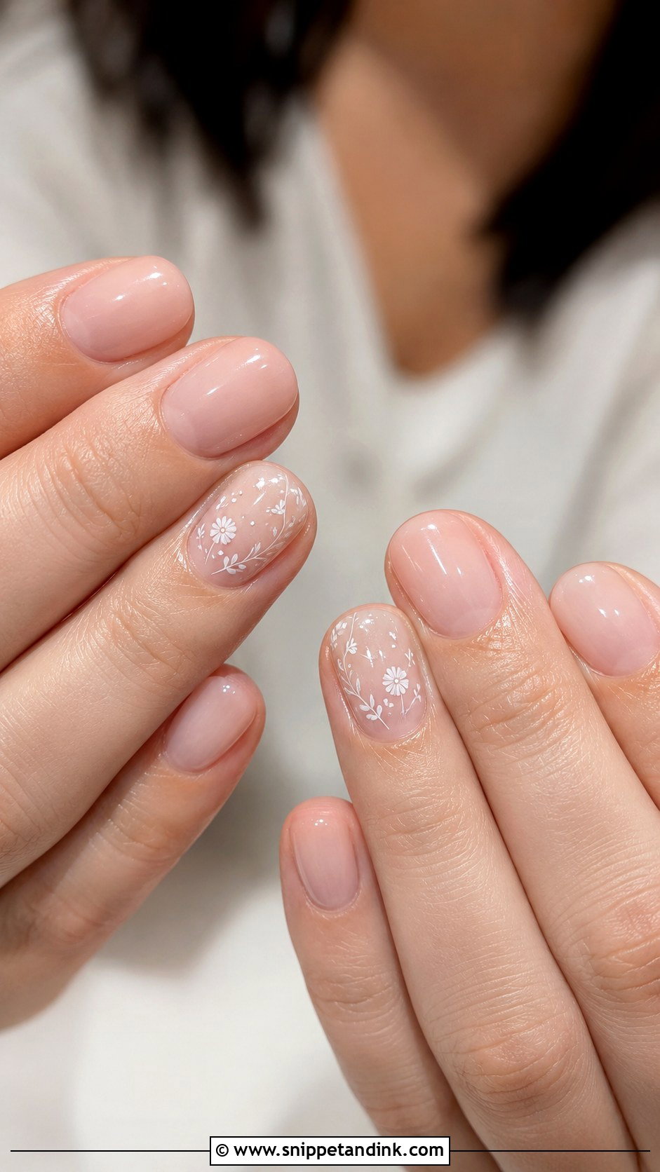 Short Floral Wedding Nails - Snippet and Ink - 20 Short Nails for Wedding