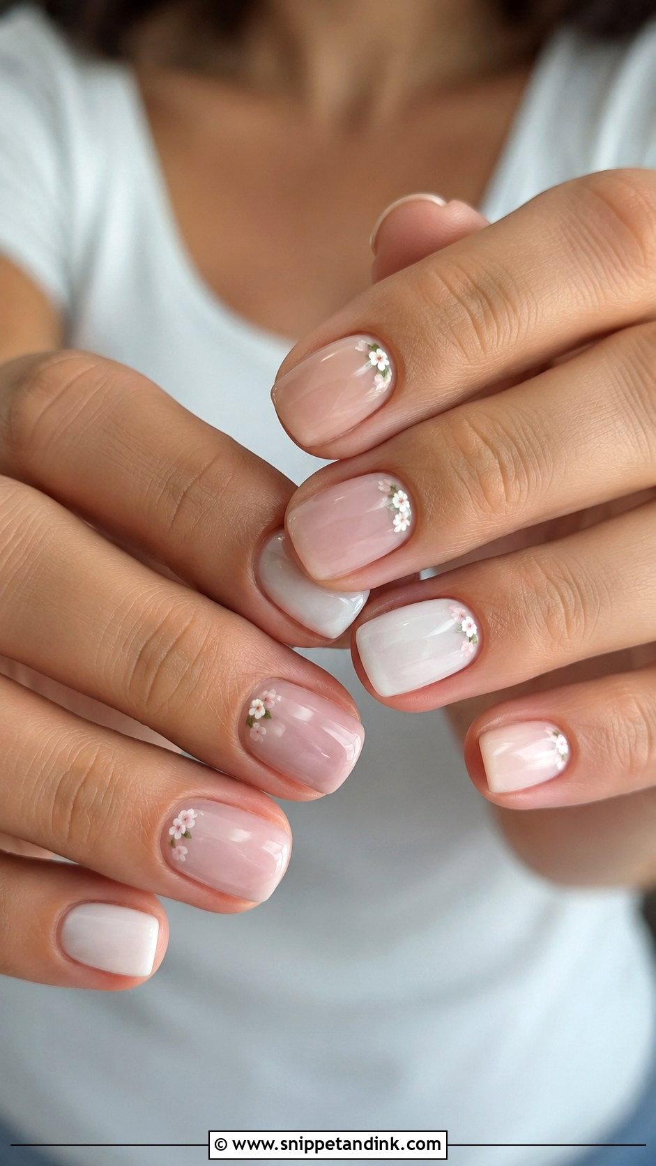 Short Flower Wedding Nails - Snippet and Ink - 20 Flower Wedding Nails