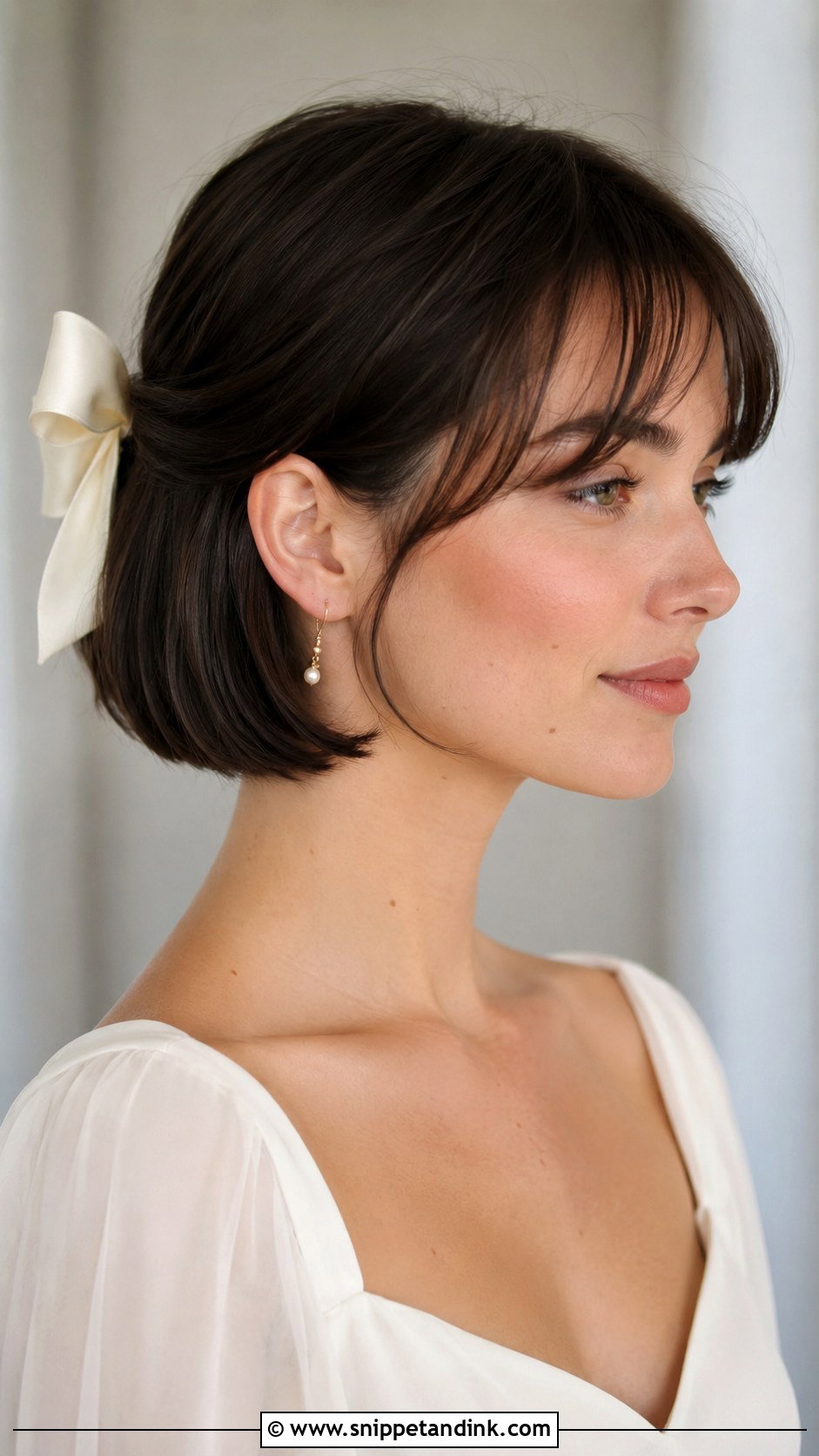 Short French Bob Bride - Snippet and Ink - 15 Short Hair Styles Bride