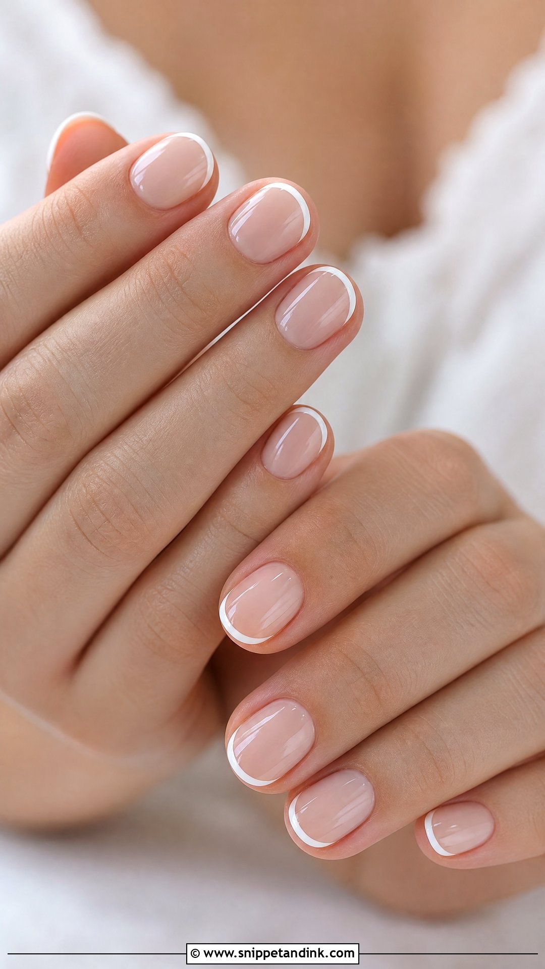 Short French Bridal Nails - Snippet and Ink - 25 French Bridal Nails