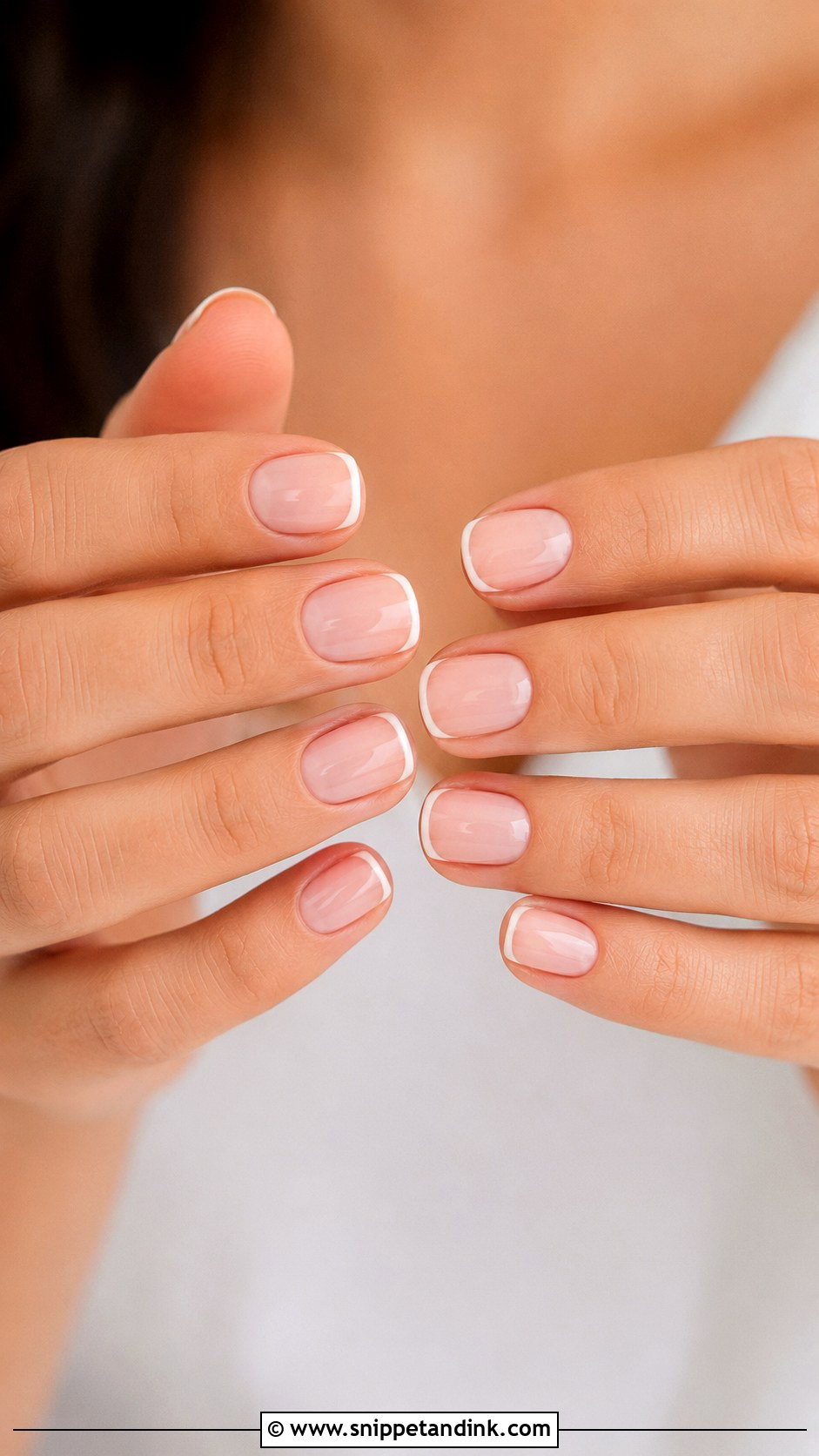 Short French Bride Nails - Snippet and Ink - 20 French Bride Nails