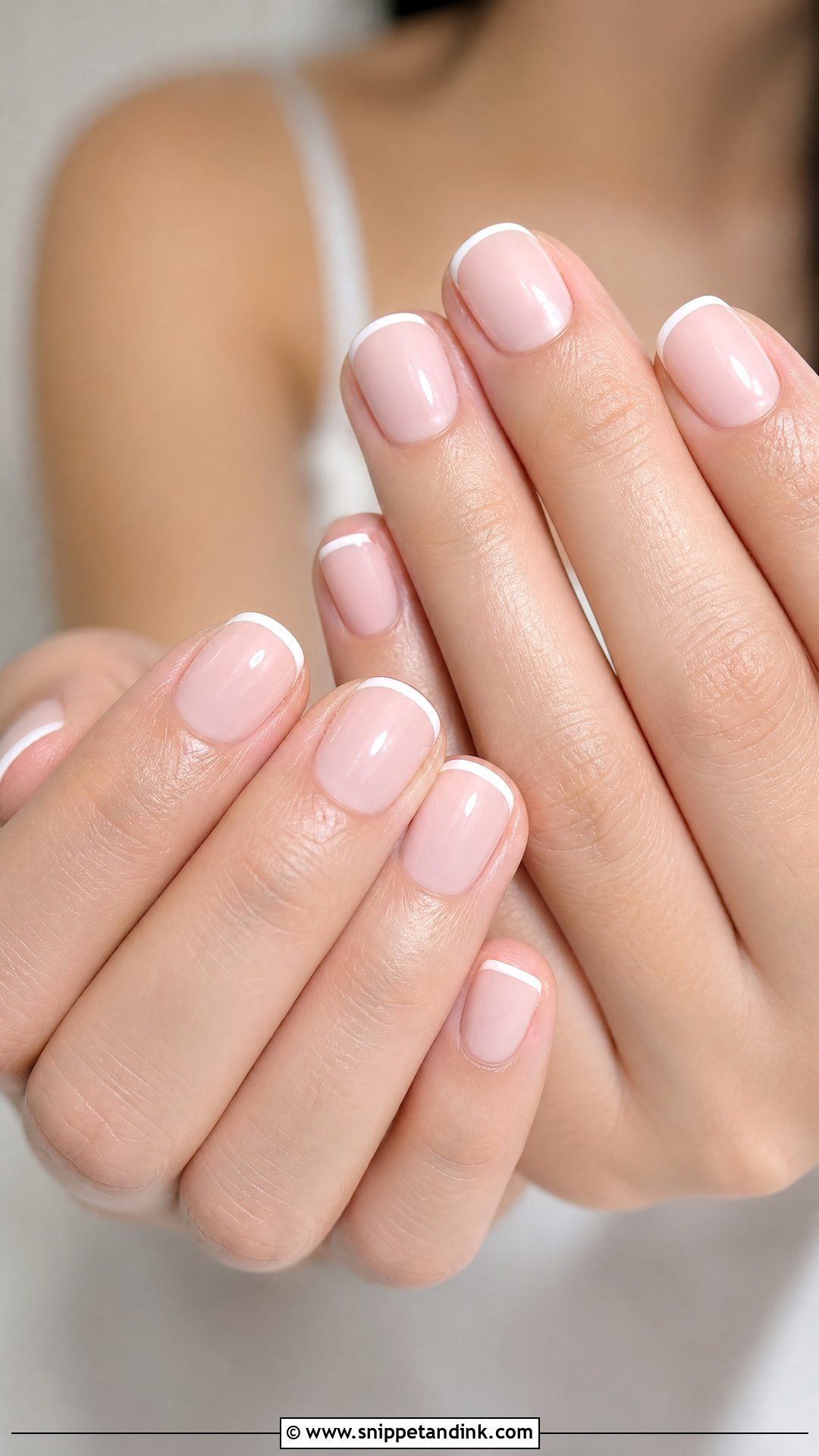 Short French Tip Bridal Nails - Snippet and Ink - 25 Short Bridal Nails
