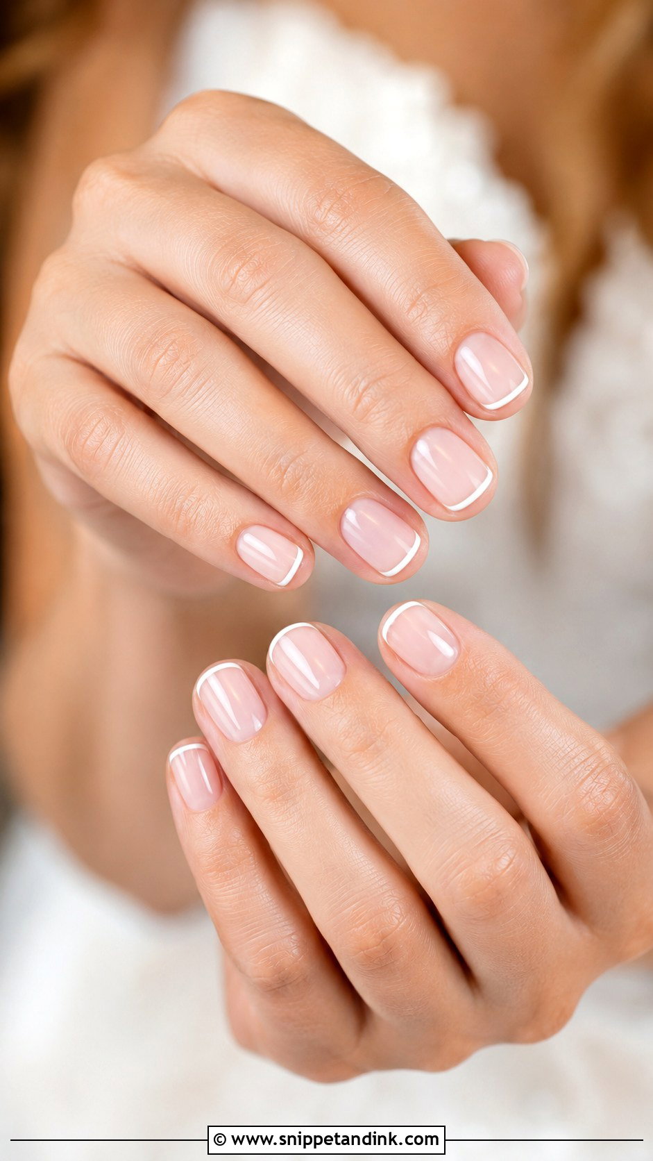 Short French Tip Wedding Nails - Snippet and Ink - 20 Short Simple Wedding Nails for Bride
