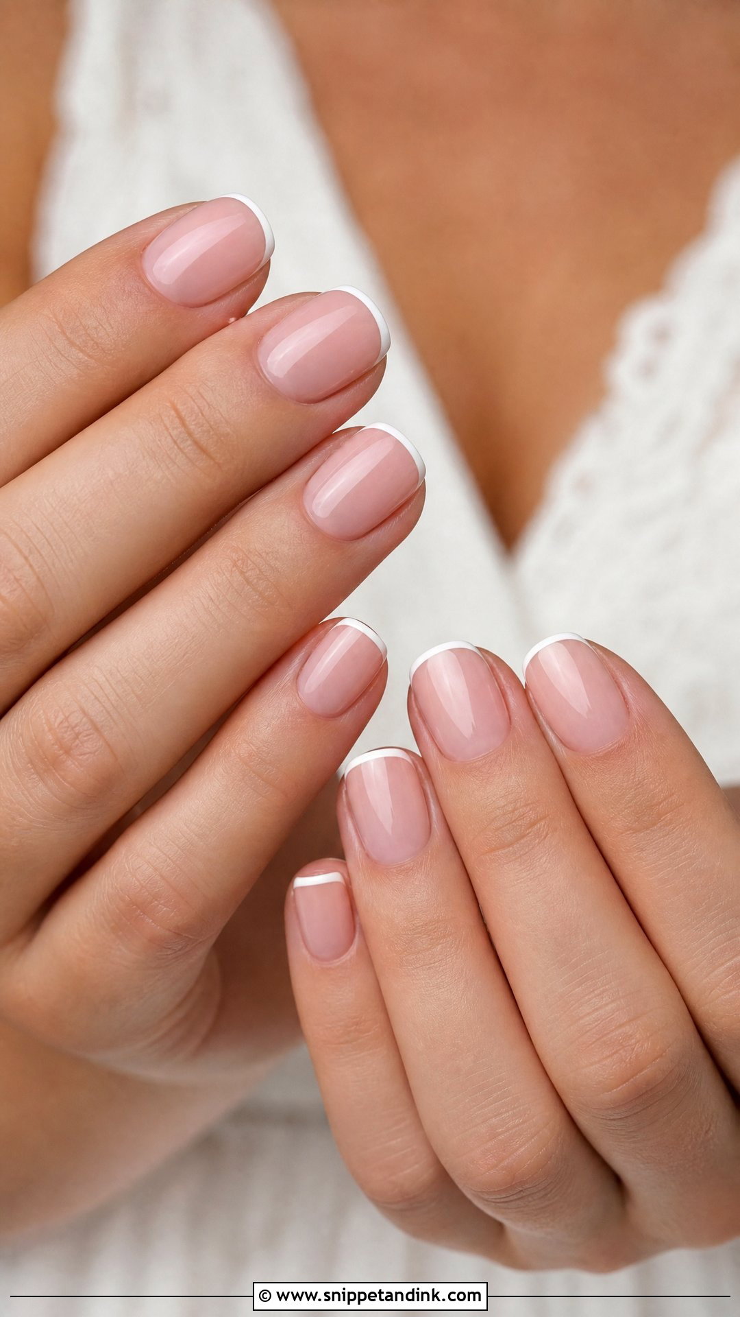 Short French Tip Wedding Nails - Snippet and Ink - 25 Short Wedding Nails for Bride