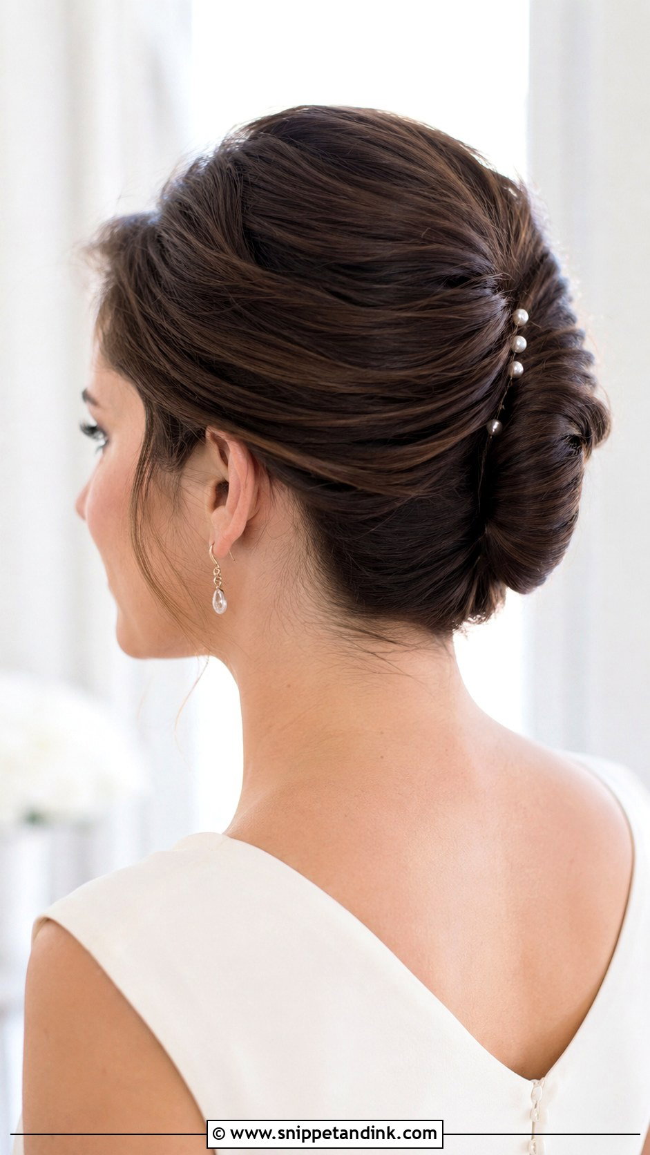 Short French Twist Wedding Hairstyle - Snippet and Ink - 15 Short Hairstyles for Women Wedding