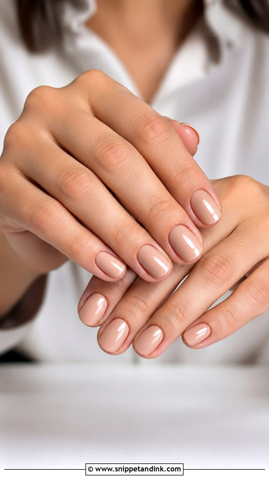 Short Glazed Wedding Nails - Snippet and Ink - 20 Short Simple Wedding Nails for Bride