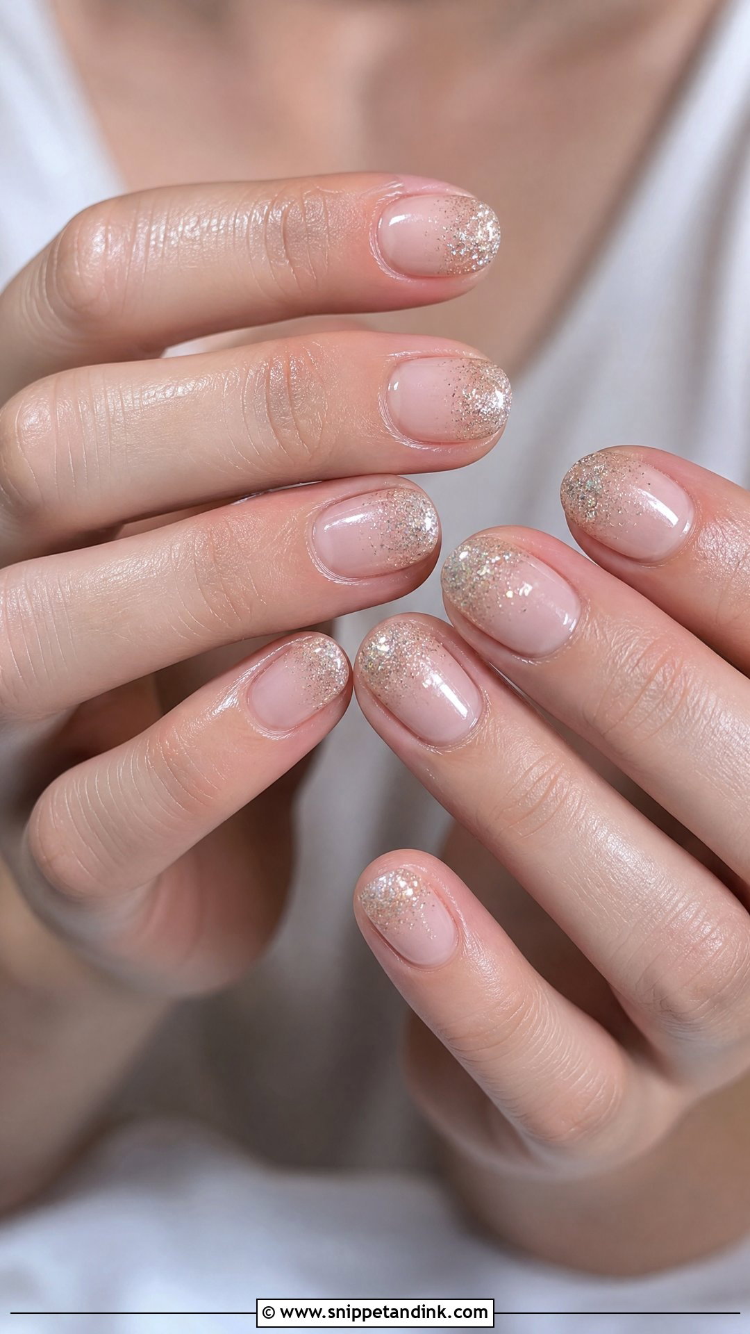 Short Glitter Ombre Wedding Nails - Snippet and Ink - 25 Short Wedding Nails for Bride