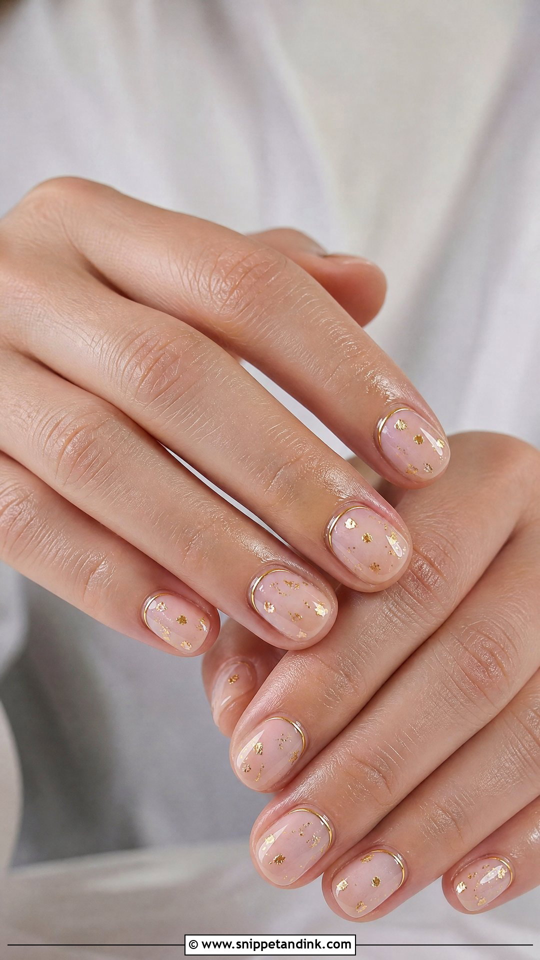 Short Gold Bride Nails - Snippet and Ink - 25 Elegant Gold Bride Wedding Nails