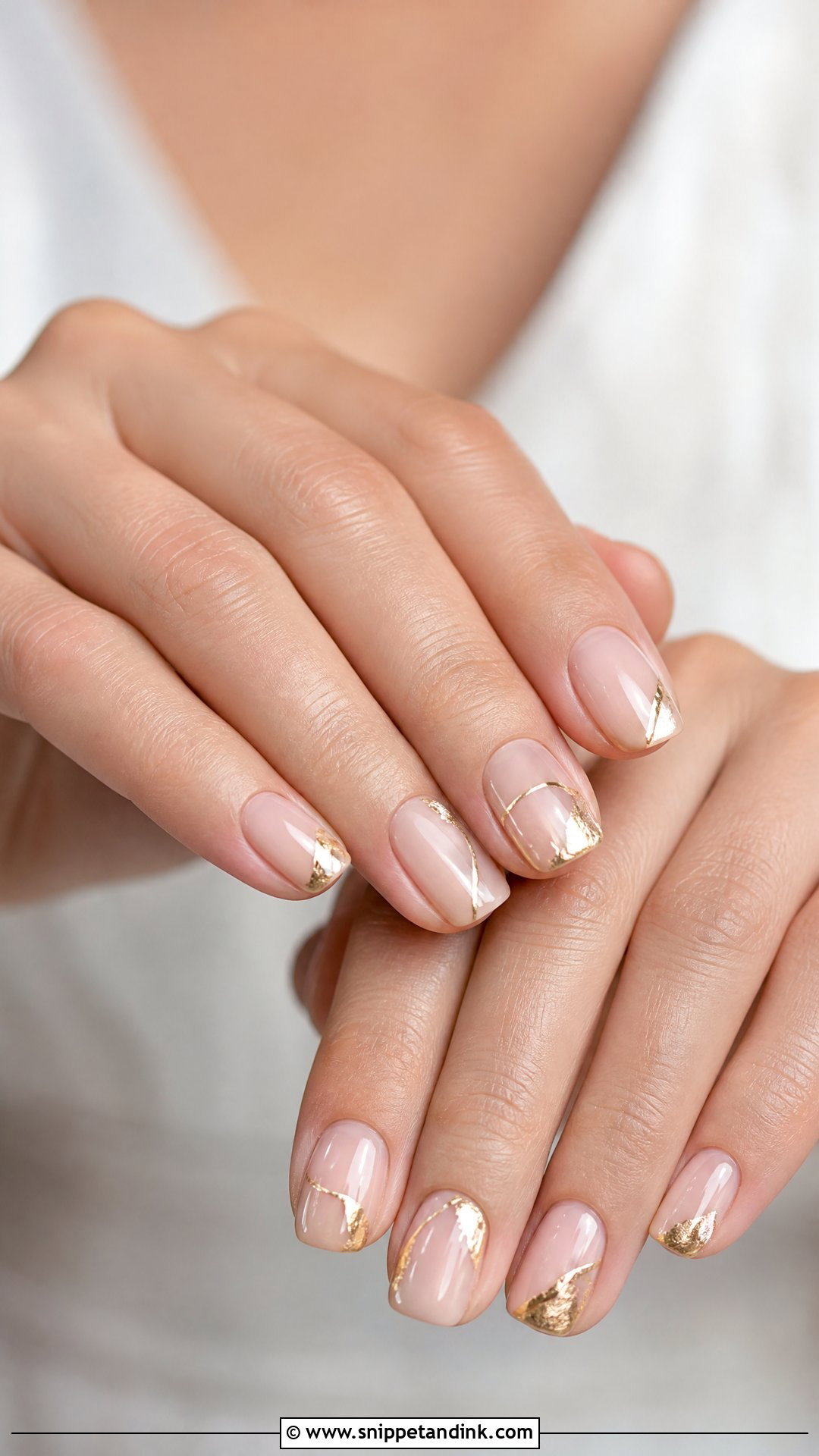 Short Gold Wedding Nails - Snippet and Ink - 25 Short Wedding Nails for Bride