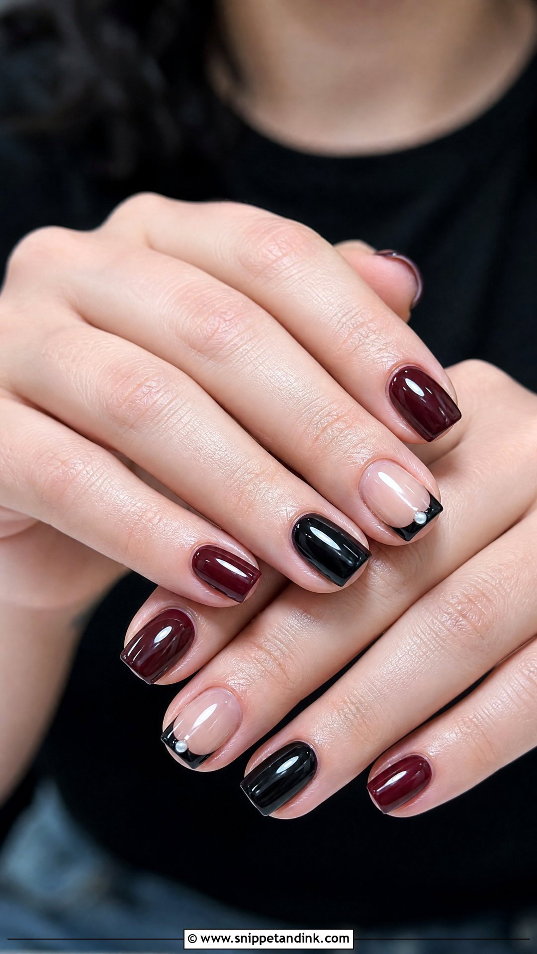 Short Goth Wedding Nails - Snippet and Ink - 25 Goth Wedding Nails