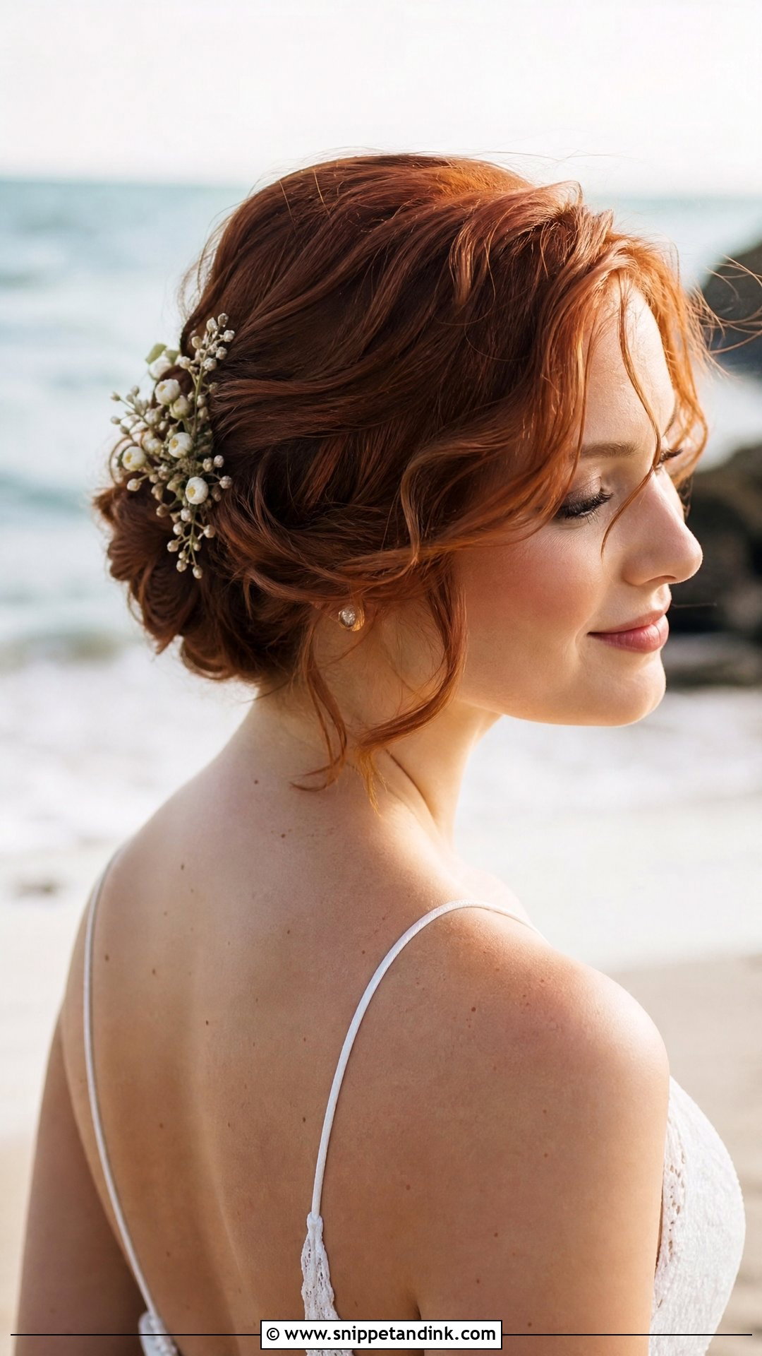Short Hair Beach Wedding Updo - Snippet and Ink - 15 Beach Wedding Updo Hairstyles