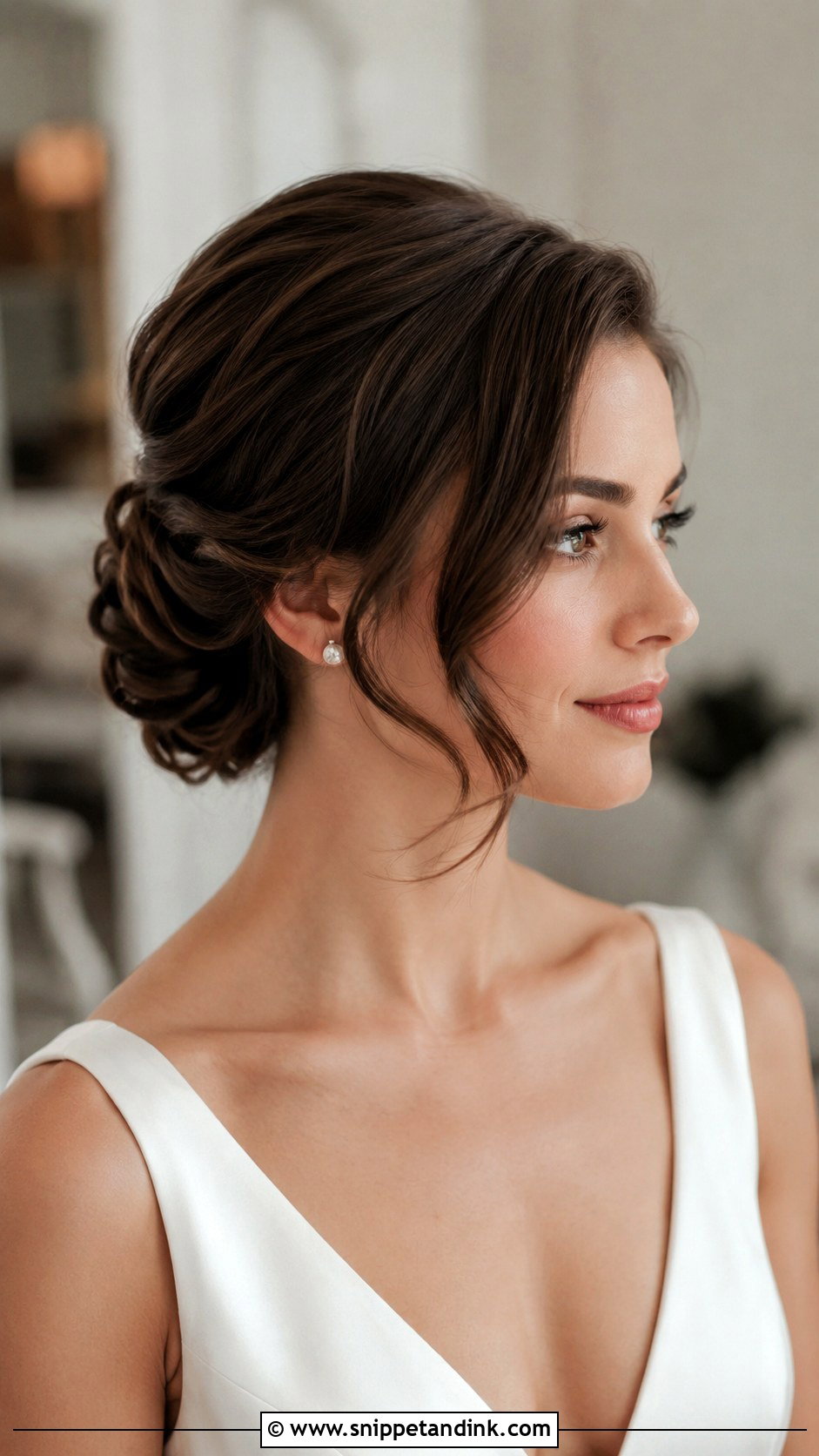 Short Hair Bob Wedding Updo - Snippet and Ink - 15 Short Hair Up Do Wedding Ideas