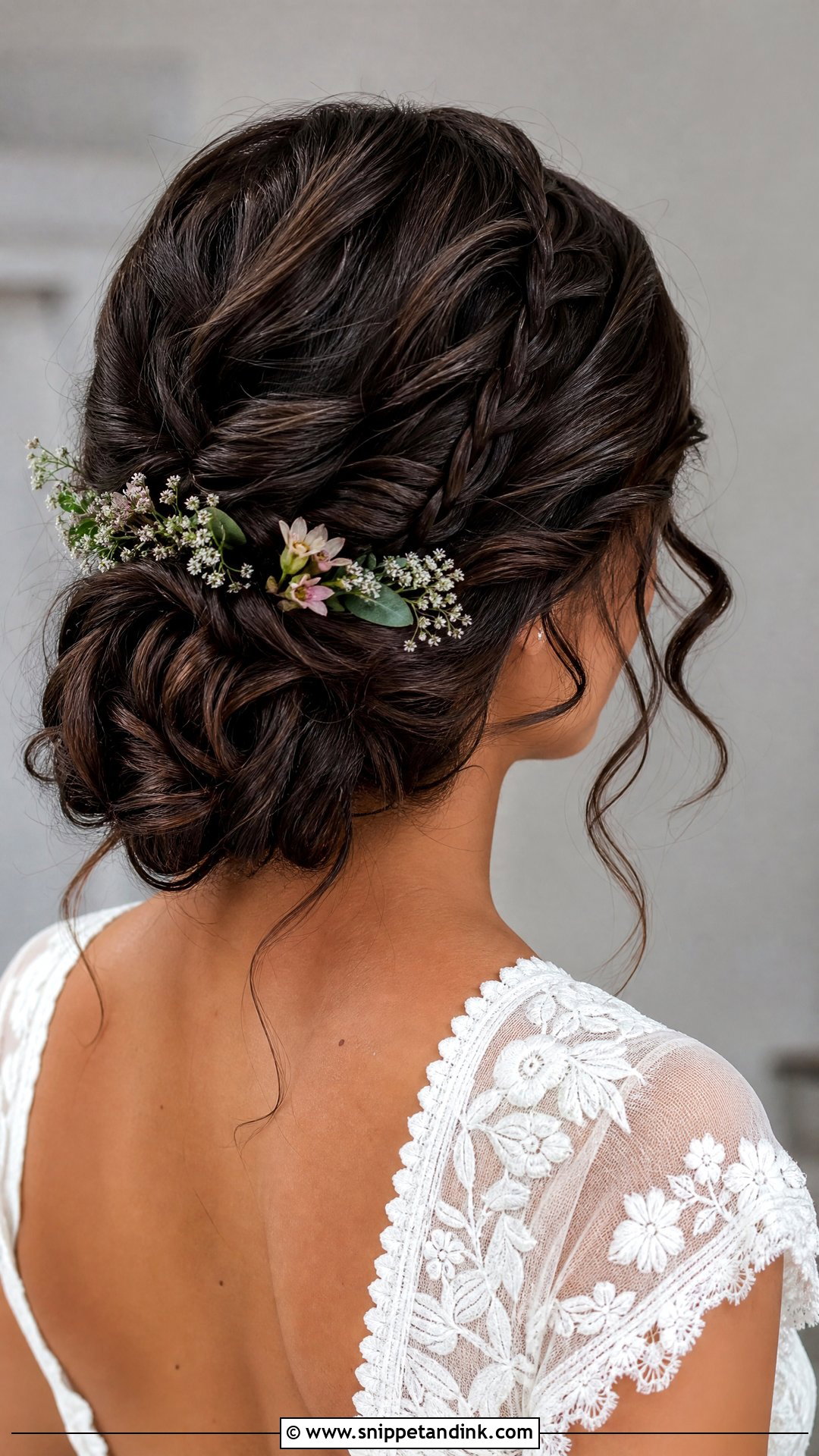 Short Hair Boho Bridal Updo - Snippet and Ink - 15 Bridal Updo for Short Hair Ideas