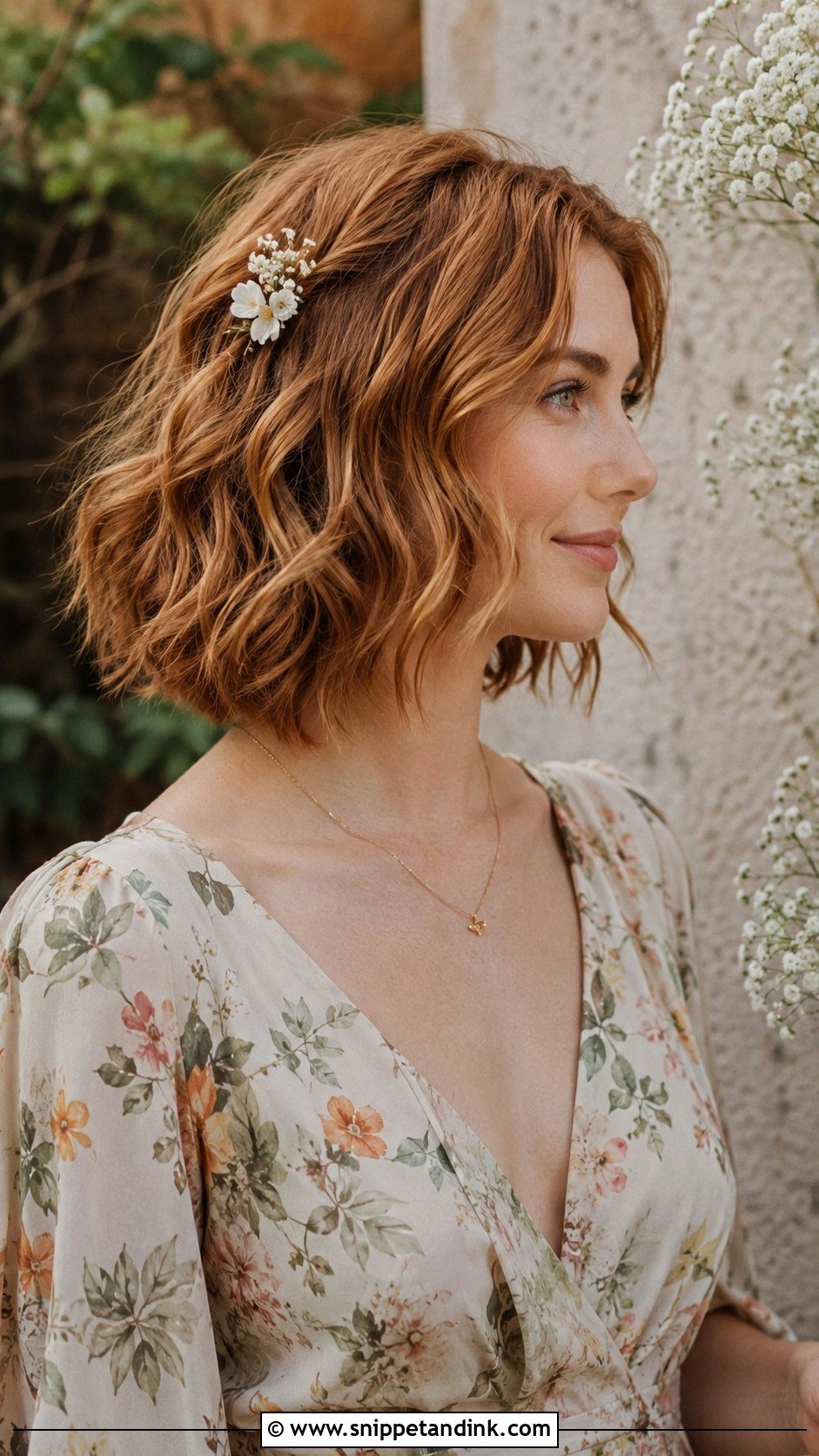 Short Hair Boho Waves for Weddings - Snippet and Ink - 25 Short Hairstyle Wedding Guest Ideas