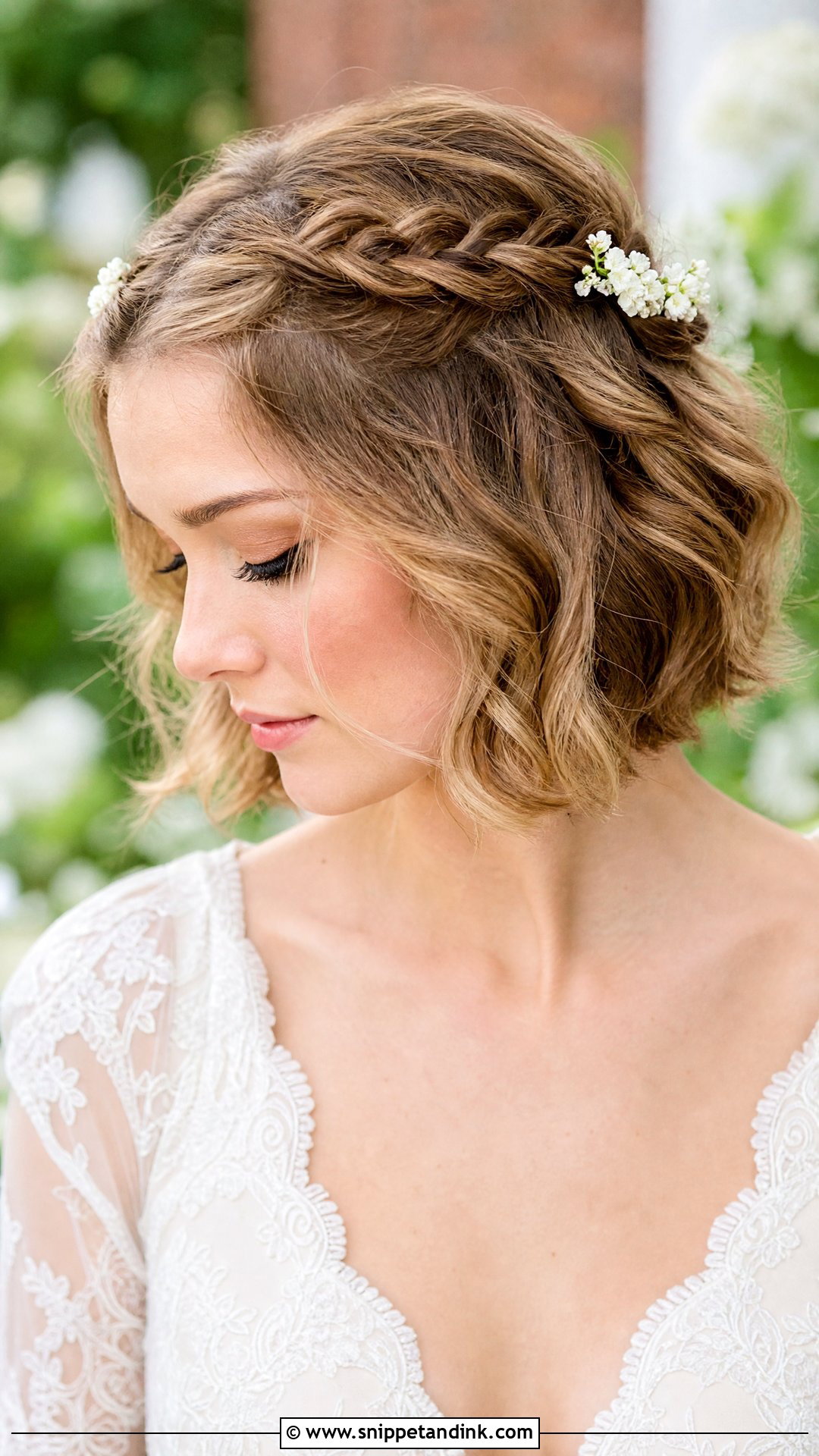 Short Hair Braided Crown - Snippet and Ink - 15 Easy Wedding Hairstyles Short Hair