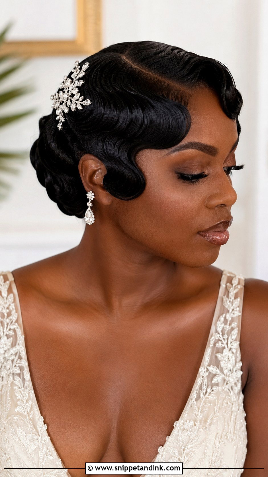 Short Hair Bridal Finger Waves - Snippet and Ink - 20 Bridal Hairstyle Short Hair Ideas