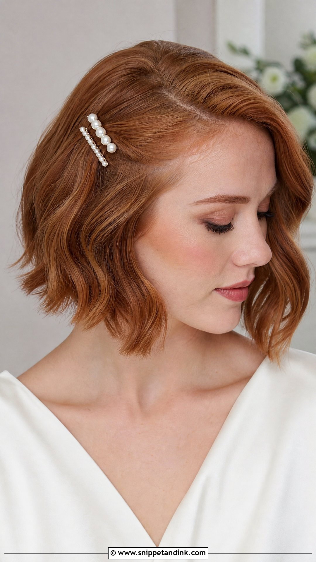 Short Hair Bridal Hair Tutorial - Snippet and Ink - 15 Bridal Hair Tutorial Videos