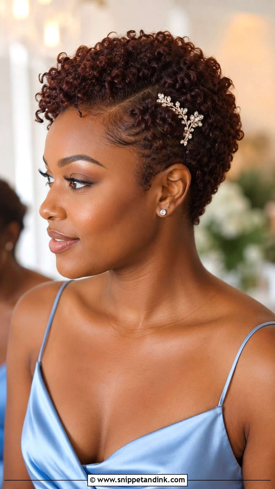 Short Hair Bridesmaid Curly Pixie - Snippet and Ink - 20 Short Hair Wedding Styles Bridesmaid