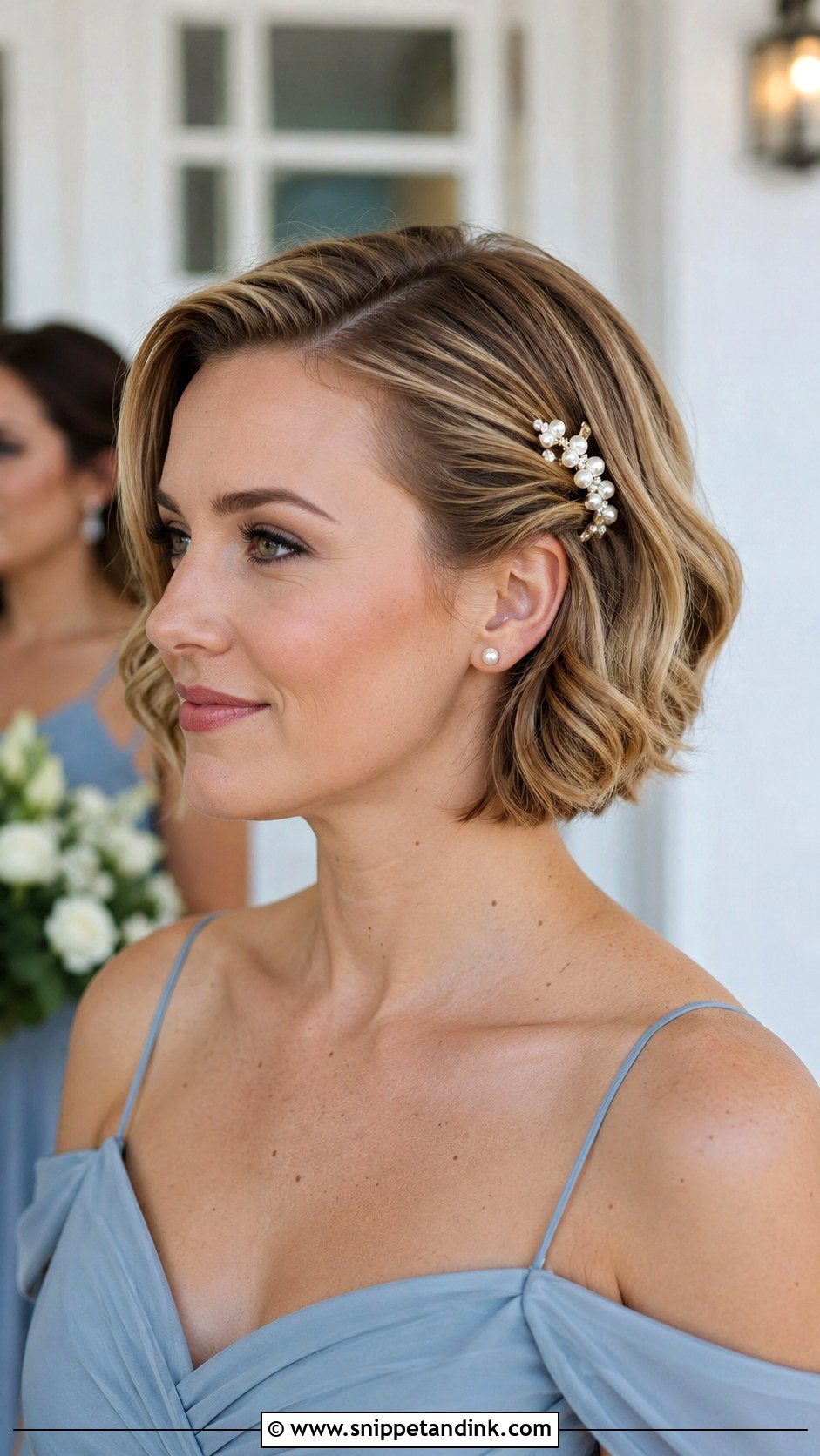 Short Hair Bridesmaid Hairstyle - Snippet and Ink - 20 Wedding Hair Styles Bridesmaid