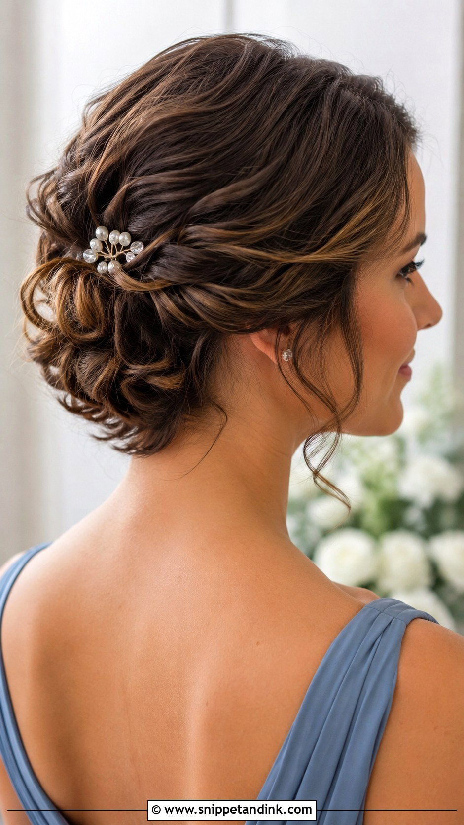 Short Hair Bridesmaid Updo - Snippet and Ink - 20 Updo Hair Styles for Bridesmaids