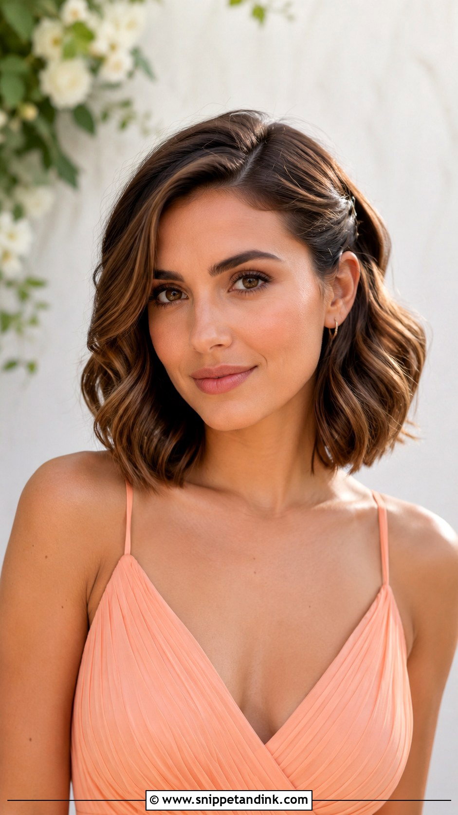 Short Hair Bridesmaid Waves - Snippet and Ink - 20 Summer Wedding Hairstyles Bridesmaid