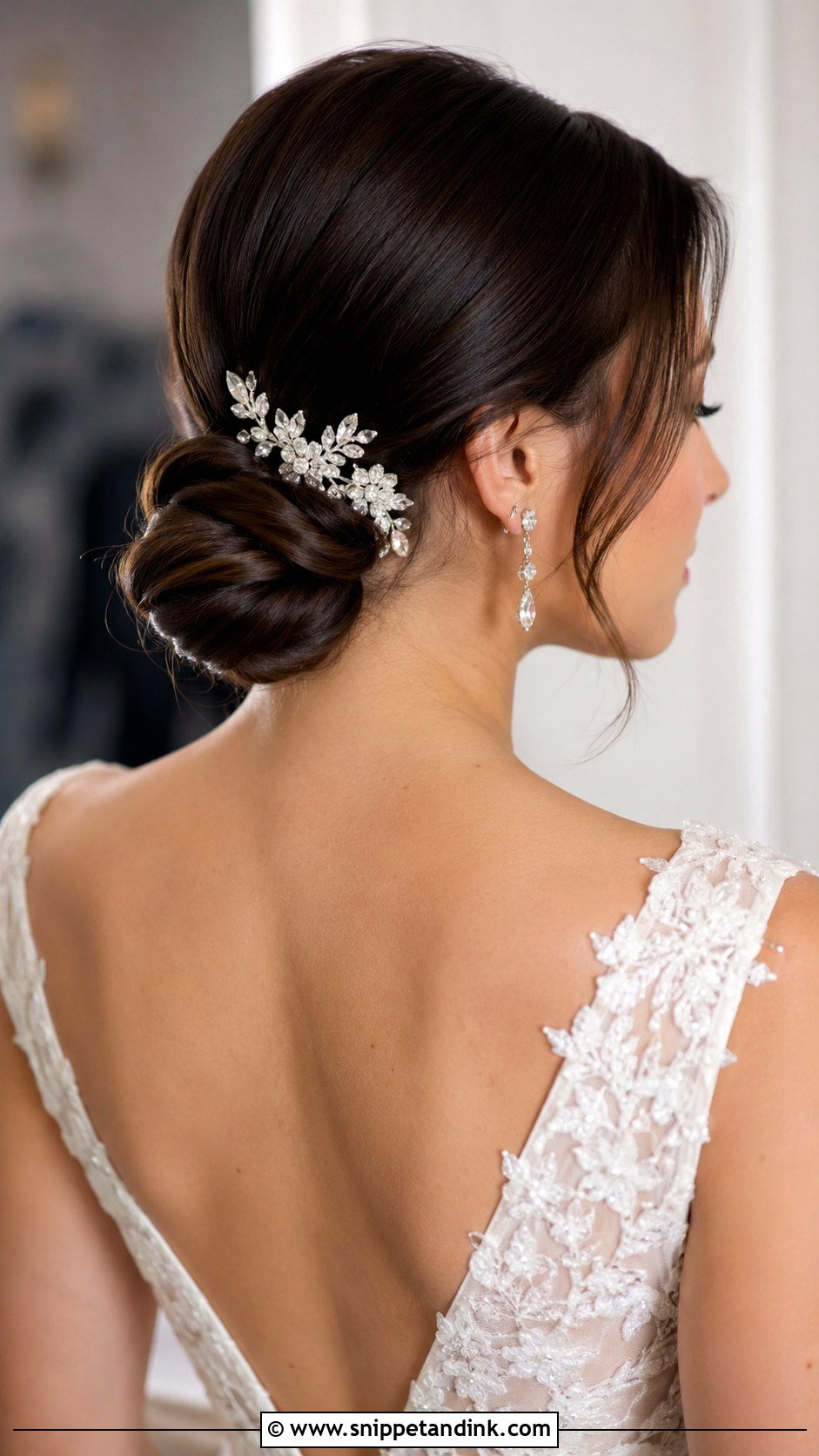 Short Hair Chignon - Snippet and Ink - 25 Hairstyle for Wedding Short Hair Ideas
