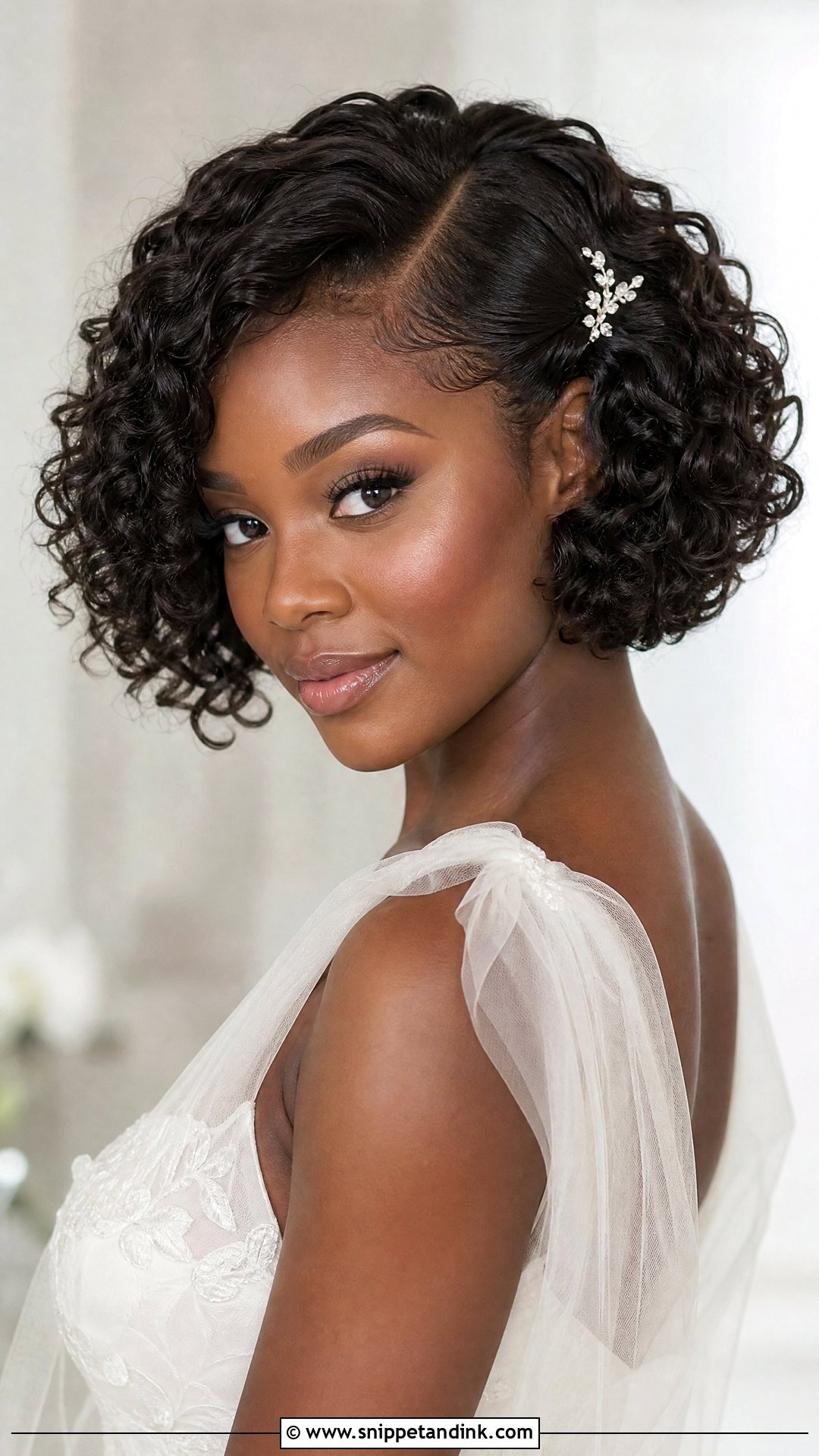 Short Hair Curly Bob - Snippet and Ink - 15 Easy Wedding Hairstyles Short Hair