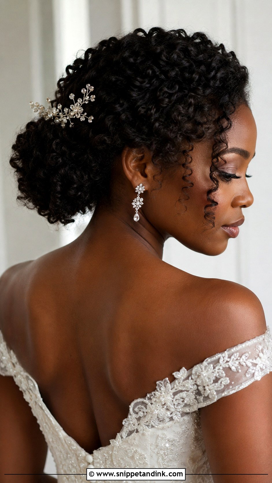 Short Hair Curly Updo - Snippet and Ink - 15 Short Hair Bridal Updo Ideas