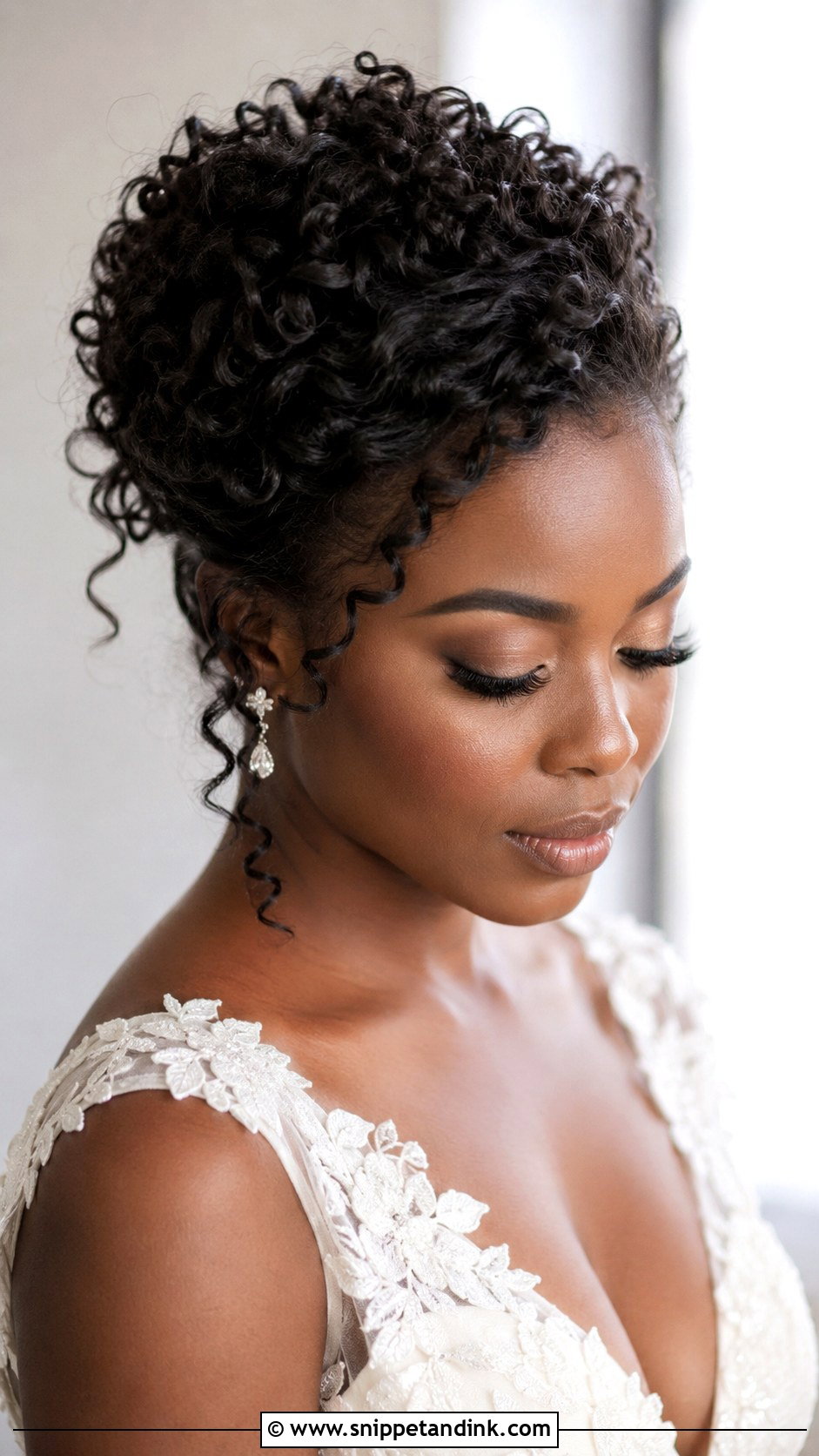 Short Hair Curly Wedding Updo - Snippet and Ink - 15 Short Hair Wedding Styles Updo