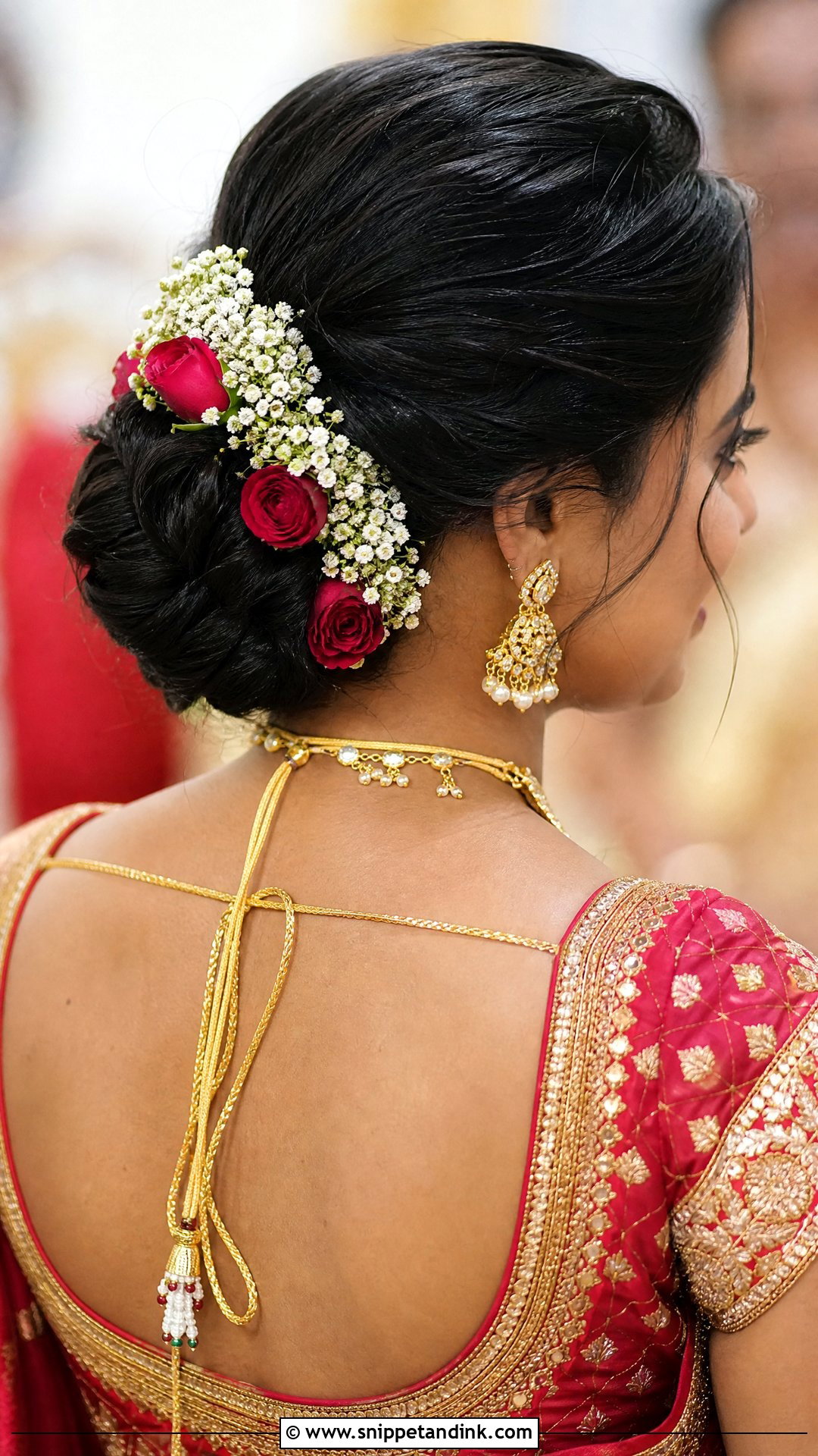 Short Hair Faux Bun For Indian Wedding - Snippet and Ink - 20 Short Hair Styles Indian Wedding