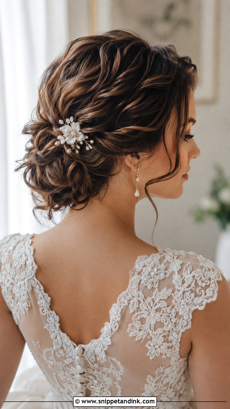 Short Hair Faux Updo for Bride - Snippet and Ink - 20 Hairdos for Short Hair Wedding