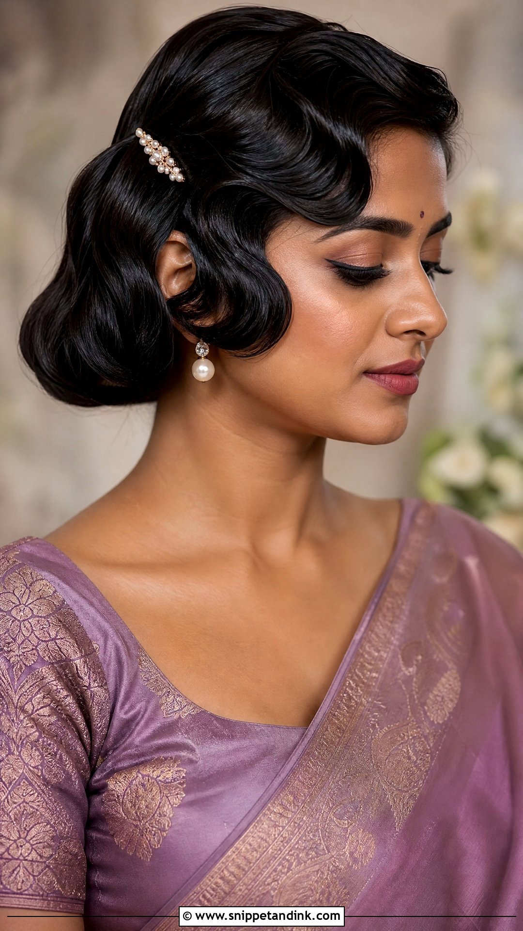 Short Hair Finger Waves For Indian Wedding - Snippet and Ink - 20 Short Hair Styles Indian Wedding