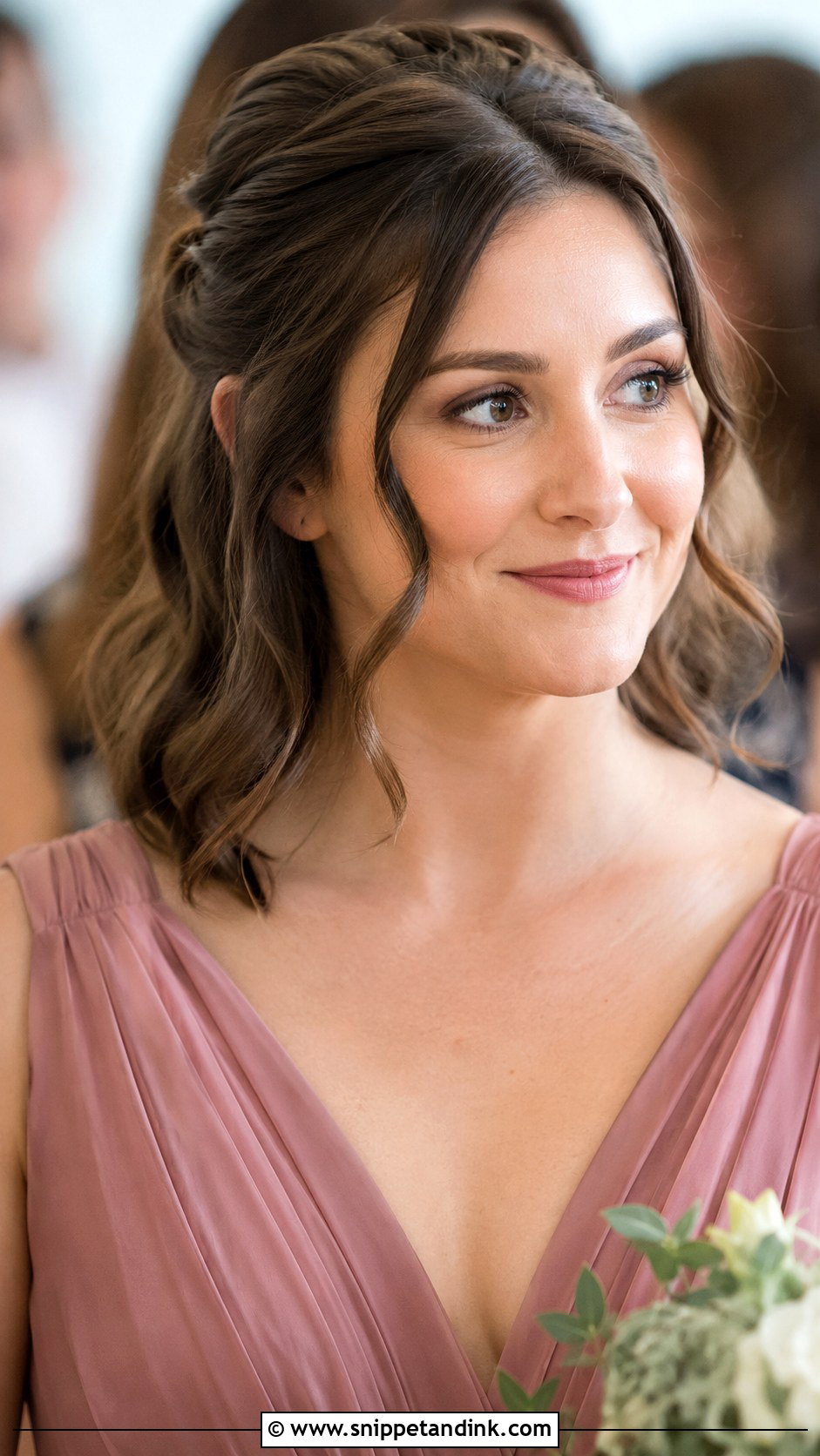 Short Hair Half Up Half Down With Face Framing Pieces - Snippet and Ink - 20 Bridesmaid Hairstyles Half Up Half Down Short Hair