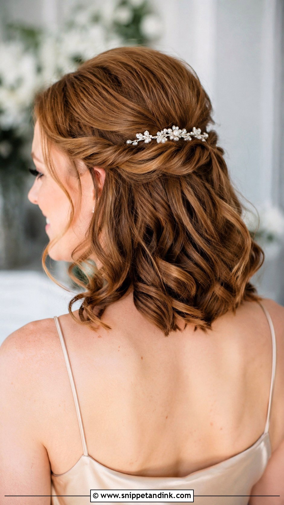 Short Hair Half Up Half Down With Hair Comb - Snippet and Ink - 20 Bridesmaid Hairstyles Half Up Half Down Short Hair