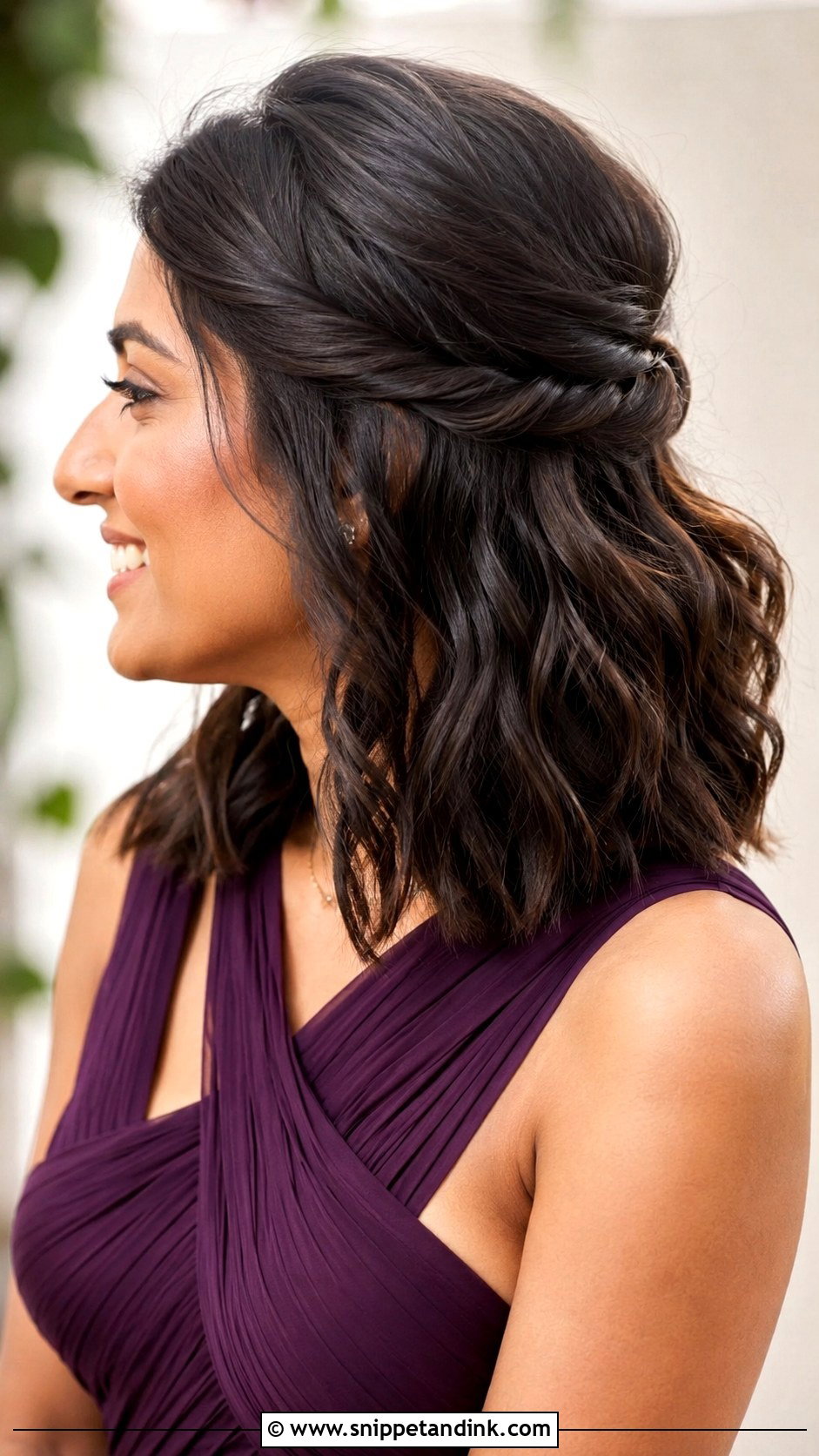 Short Hair Half Up Half Down With Low Twist - Snippet and Ink - 20 Bridesmaid Hairstyles Half Up Half Down Short Hair