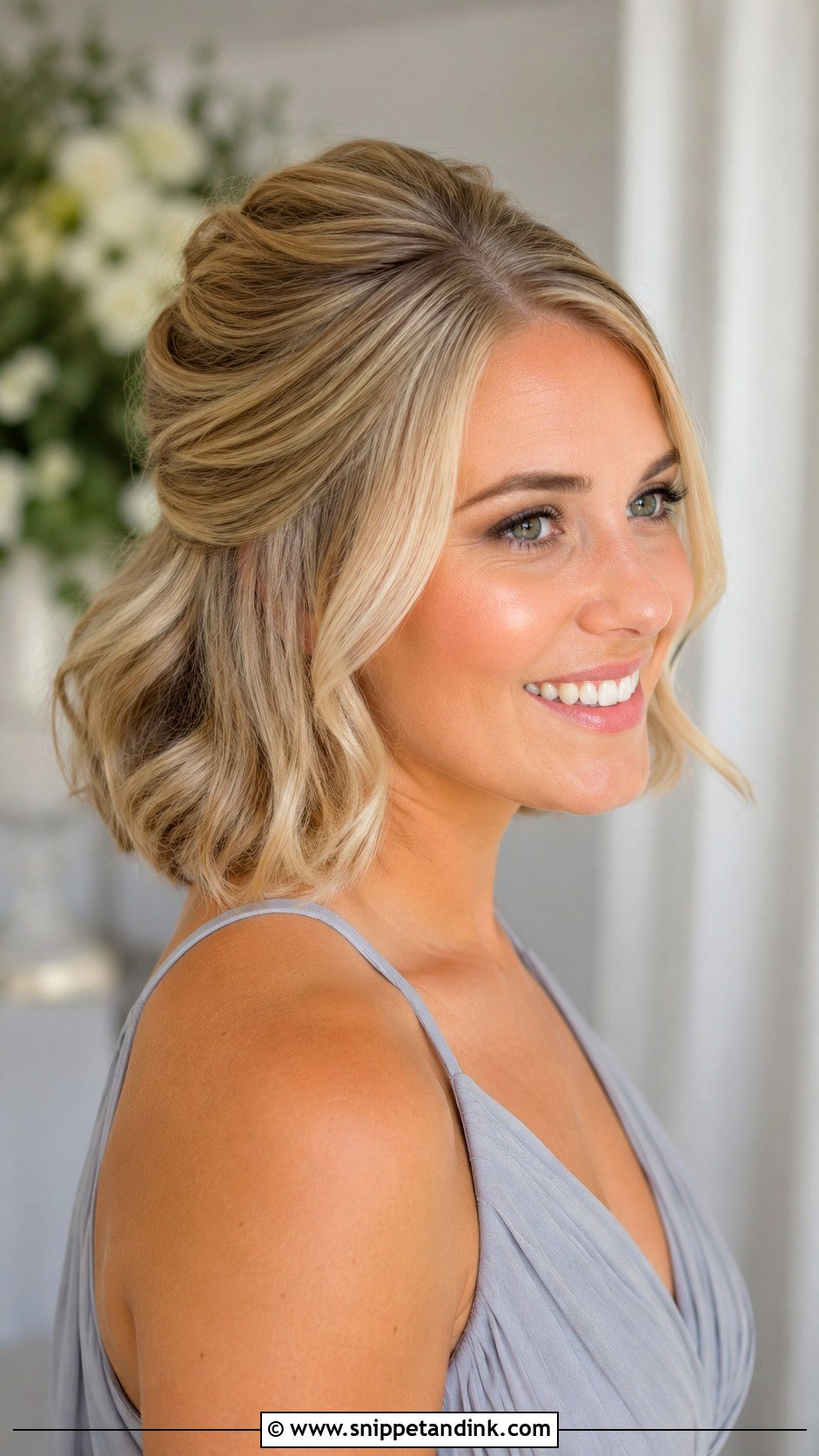 Short Hair Half Up Half Down With Volume - Snippet and Ink - 20 Bridesmaid Hairstyles Half Up Half Down Short Hair