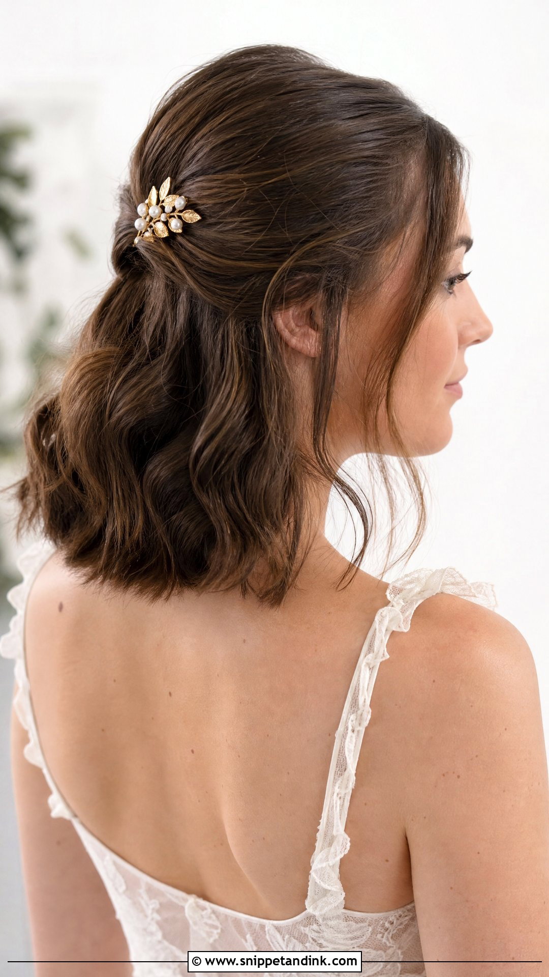 Short Hair Half Up Style - Snippet and Ink - 20 Hairstyle for Short Hair for Wedding Ideas