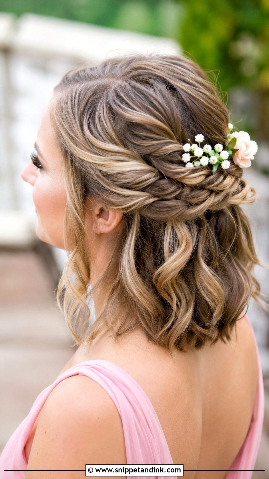 Short Hair Half Up With Twists - Snippet and Ink - 20 Bridemaids Hairstyles Shorter Hair
