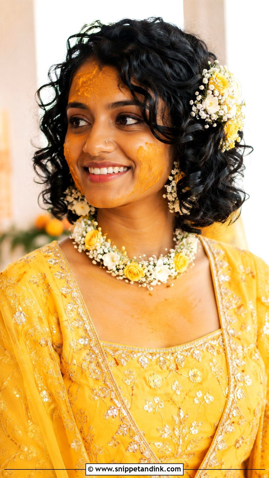 Short Hair Indian Wedding Curly Bob - Snippet and Ink - 15 Short Hair Indian Wedding Hairstyles