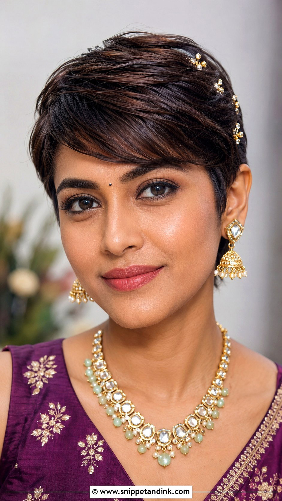 Short Hair Indian Wedding Pixie Cut - Snippet and Ink - 15 Short Hair Indian Wedding Hairstyles