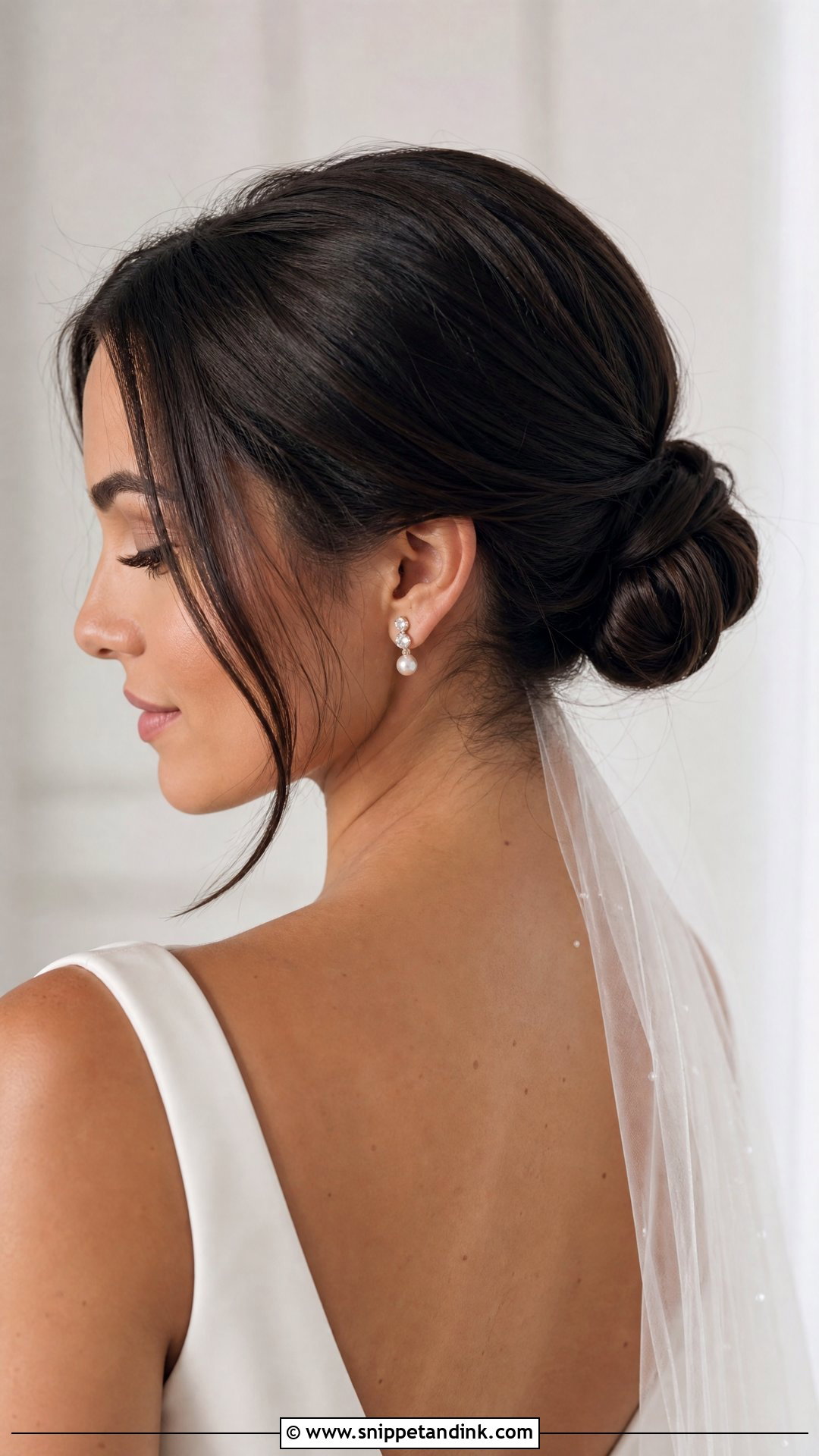 Short Hair Low Bun - Snippet and Ink - 20 Hairstyle for Short Hair for Wedding Ideas