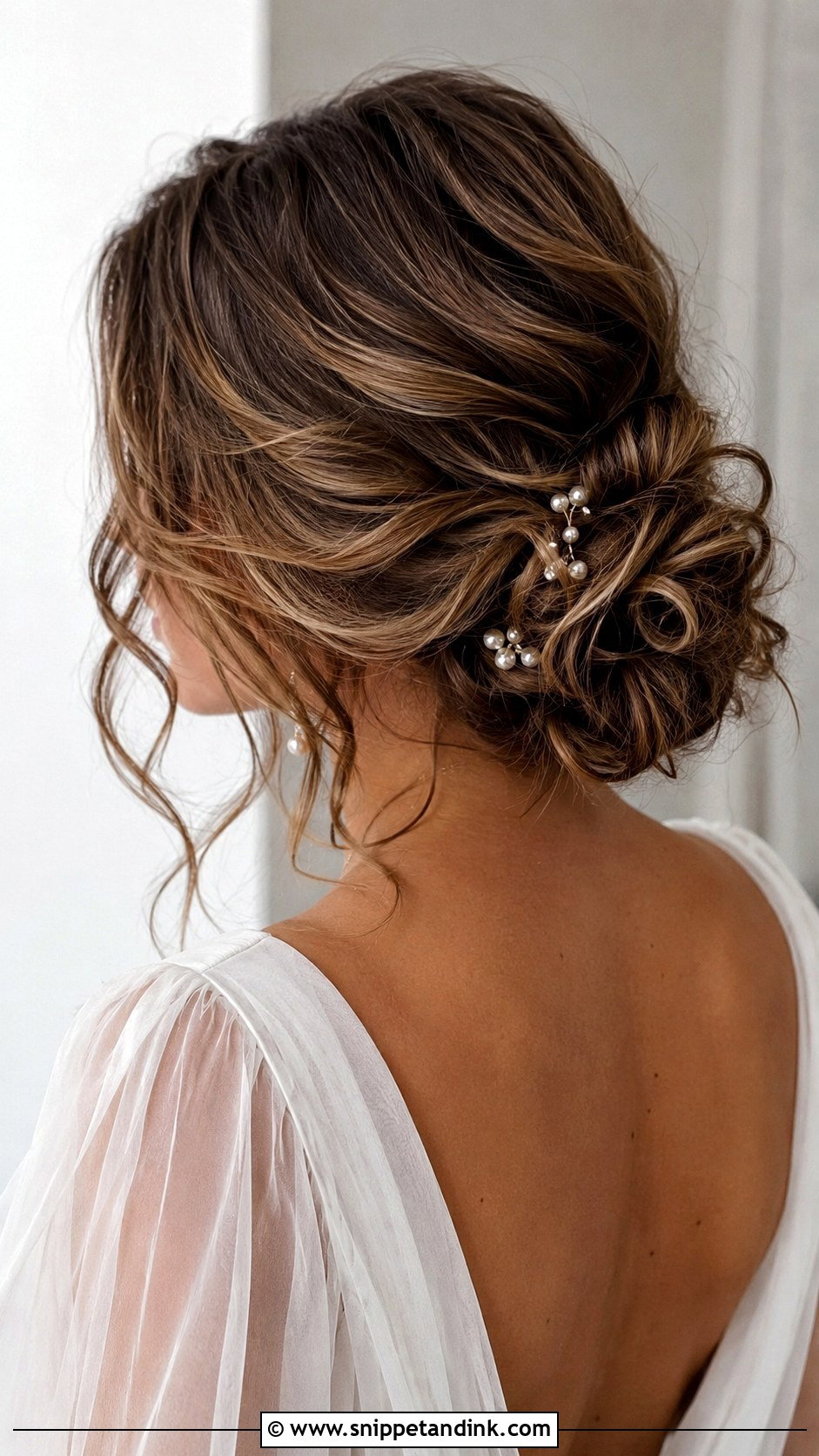 Short Hair Messy Bridal Updo - Snippet and Ink - 15 Short Hair Bridal Updo Ideas
