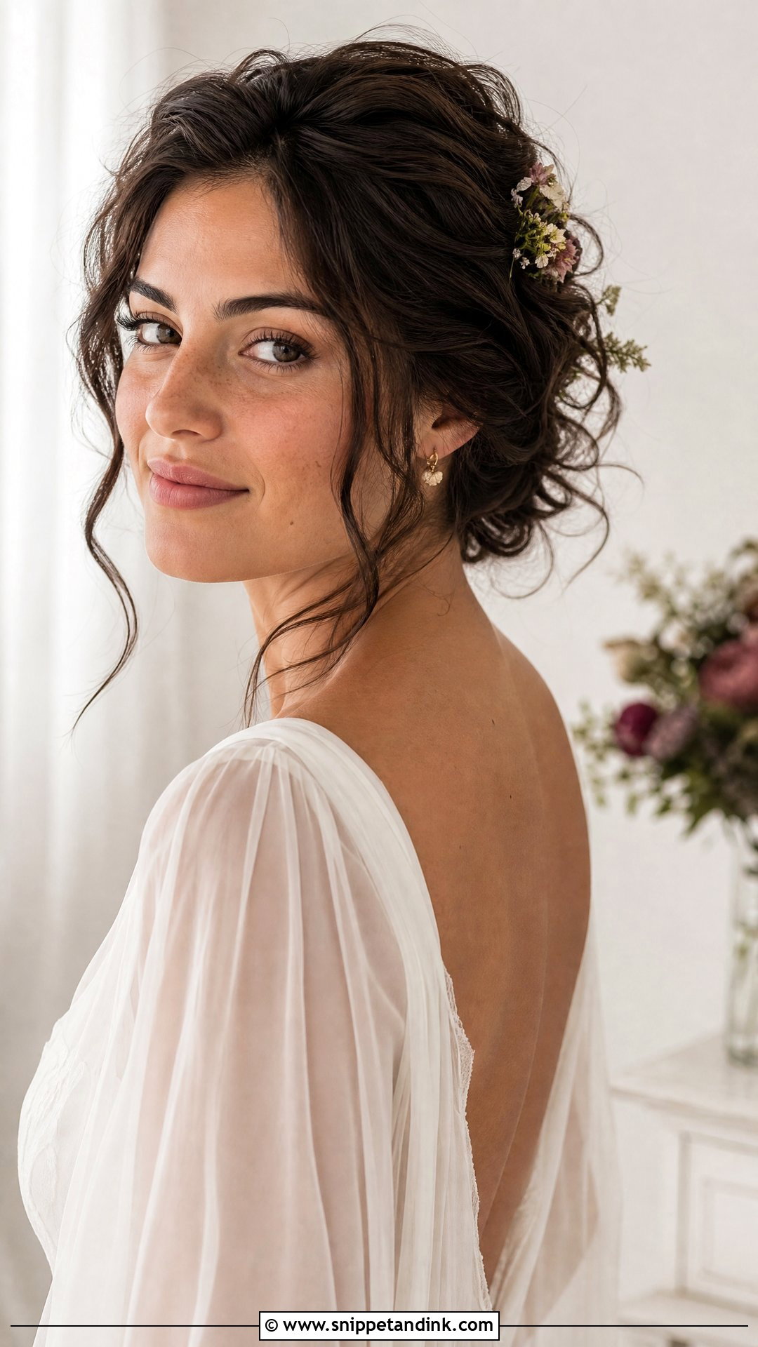 Short Hair Messy Bridal Updo - Snippet and Ink - 15 Bridal Updo for Short Hair Ideas