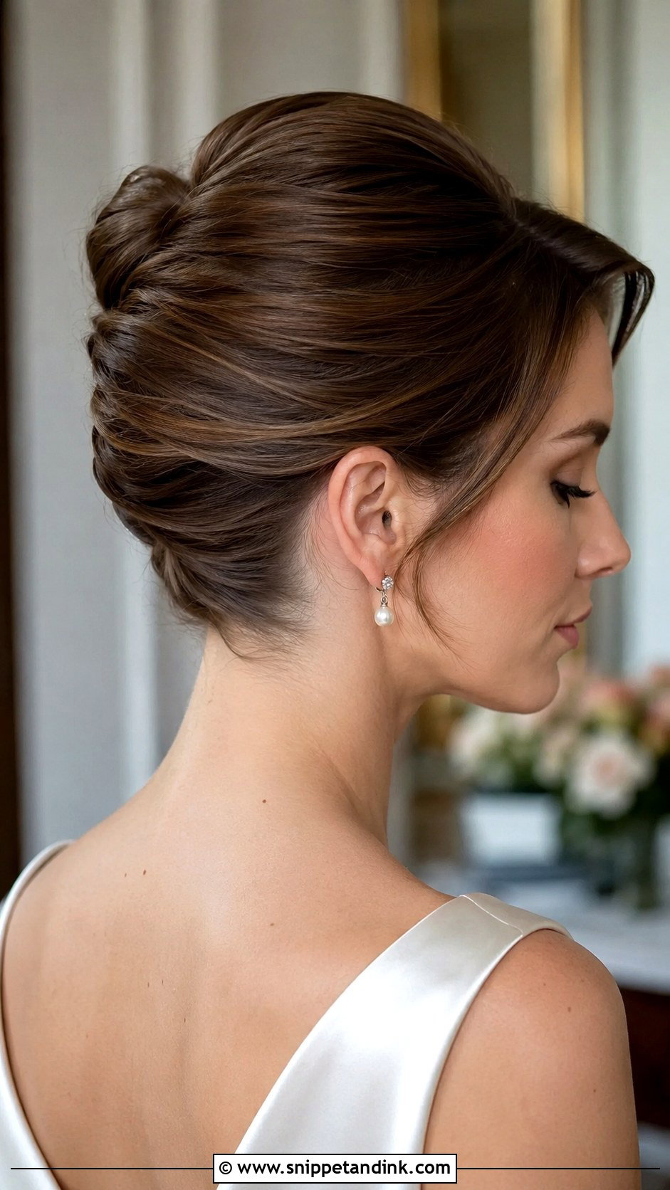 Short Hair Messy Bun Wedding Updo - Snippet and Ink - 15 Short Hair Up Do Wedding Ideas