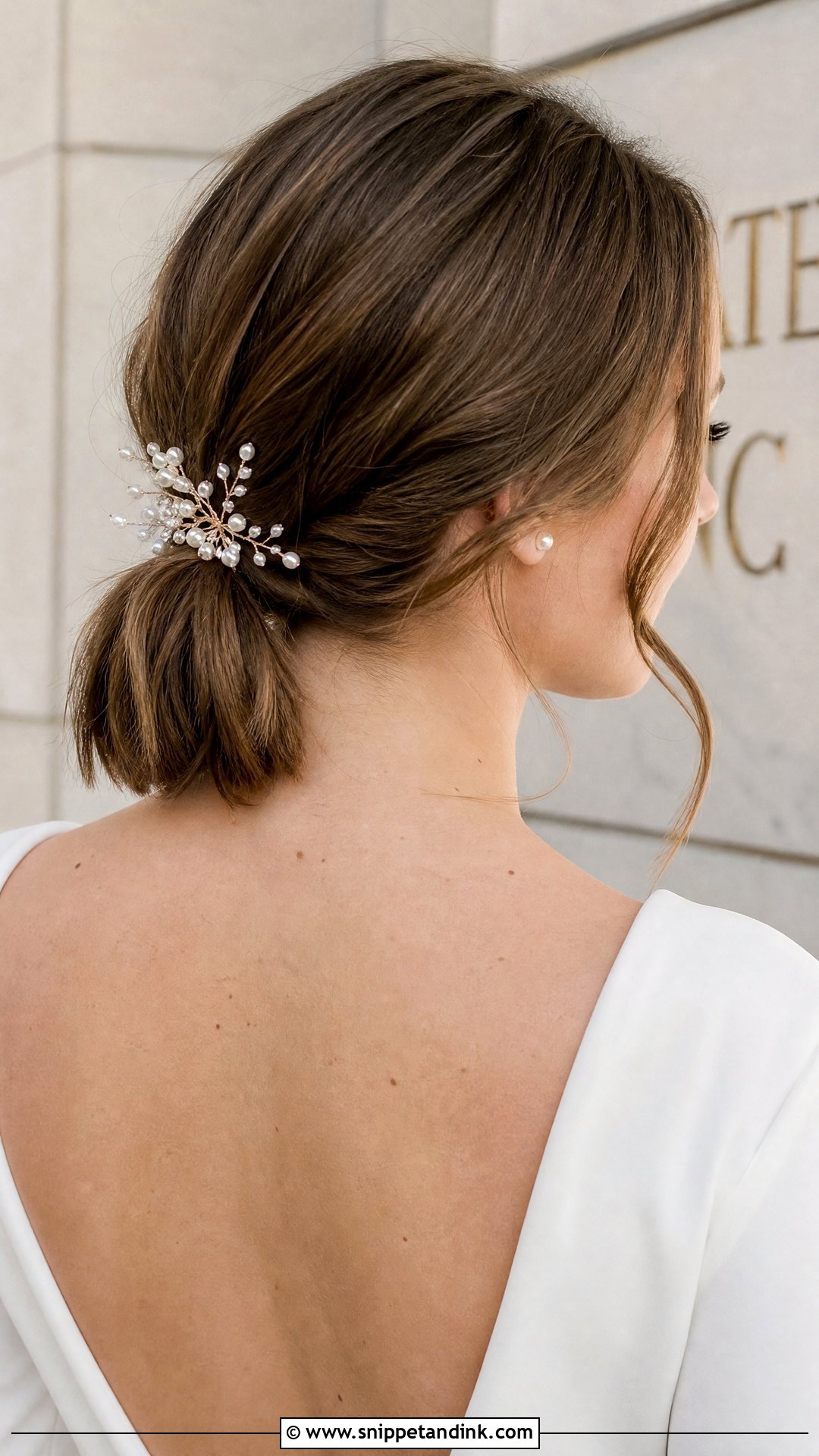 Short Hair Ponytail Bride Hair - Snippet and Ink - 20 Ponytail Bride Hair Ideas