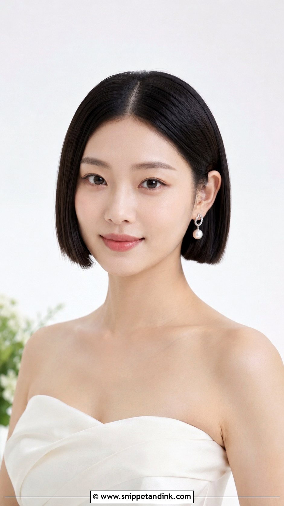 Short Hair Sleek Bob Wedding Hairstyle - Snippet and Ink - 15 Hairstyles for Short Hair Marriage
